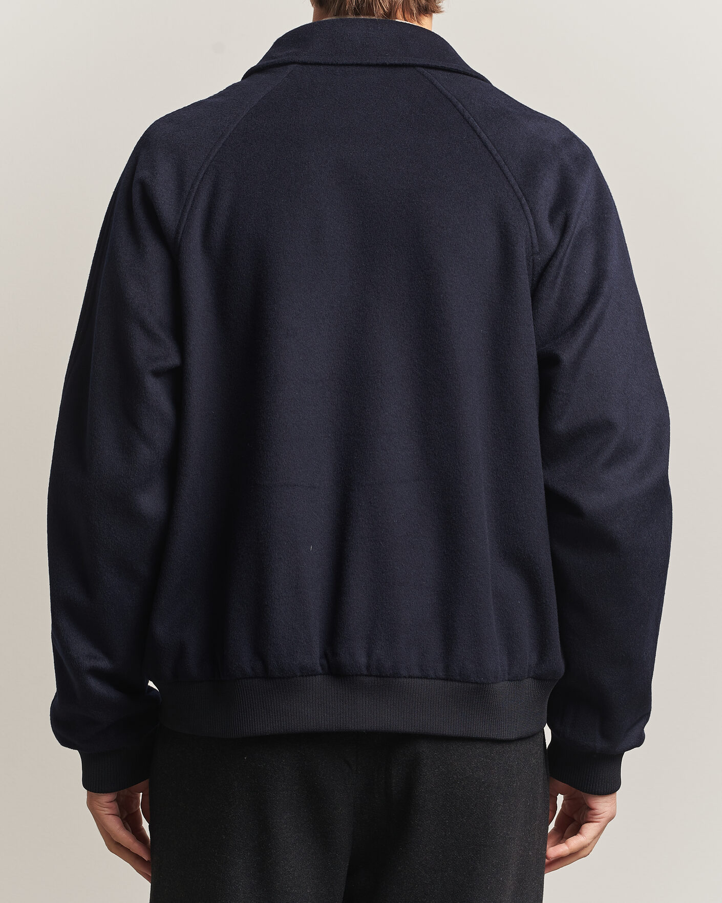 Heren | Jassen | Oscar Jacobson | Aviator Wool Jacket Navy