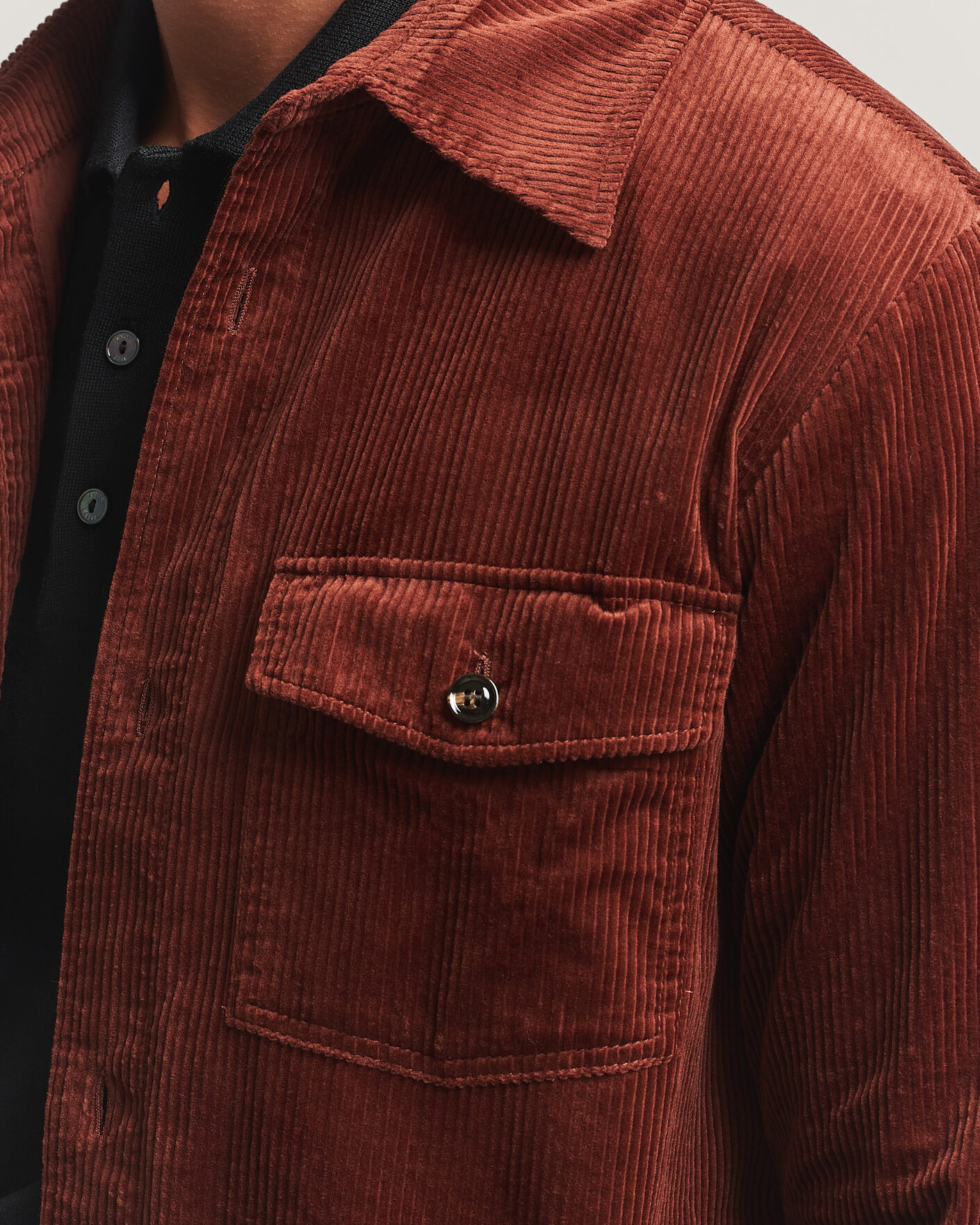Heren | Overhemden | Oscar Jacobson | Magnus Cord Shirt Jacket Burgundy