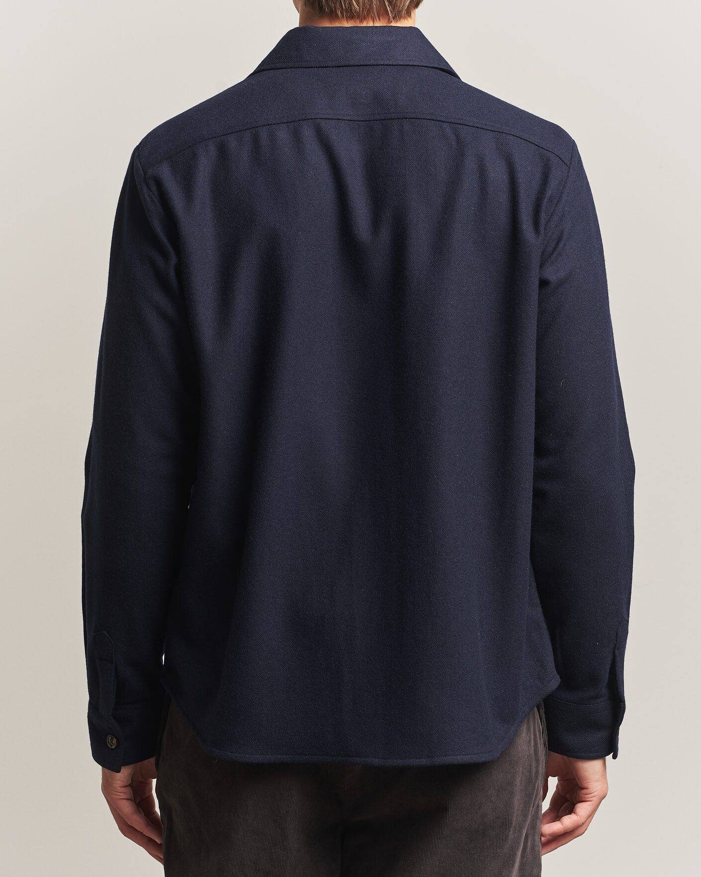 Heren | Overhemden | Oscar Jacobson | Magnus Wool Shirt Jacket Navy