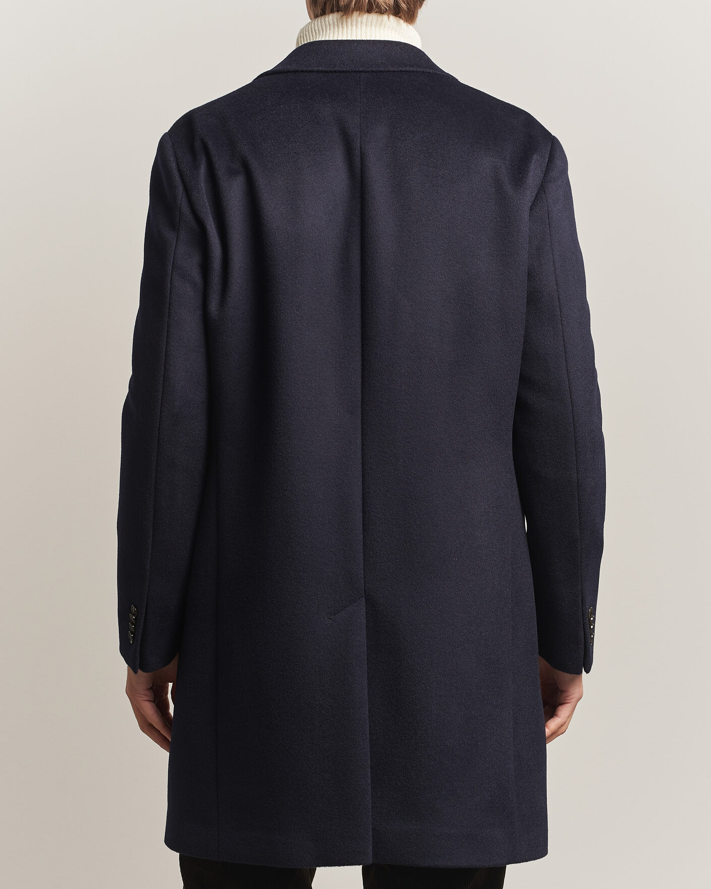 Heren | Jassen | Oscar Jacobson | Single Breasted Wool Coat Navy