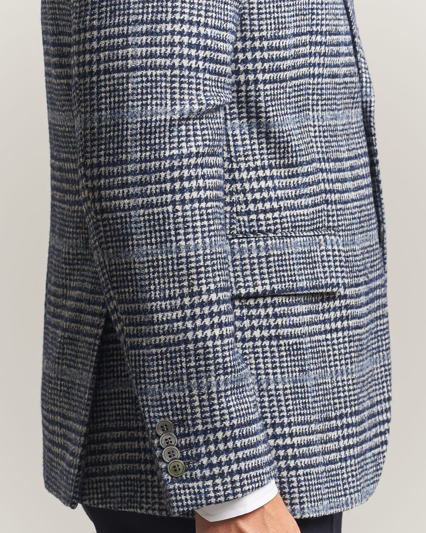 Heren | Blazers | Oscar Jacobson | Fogerty Checked Wool/Alpaca Blazer Blue