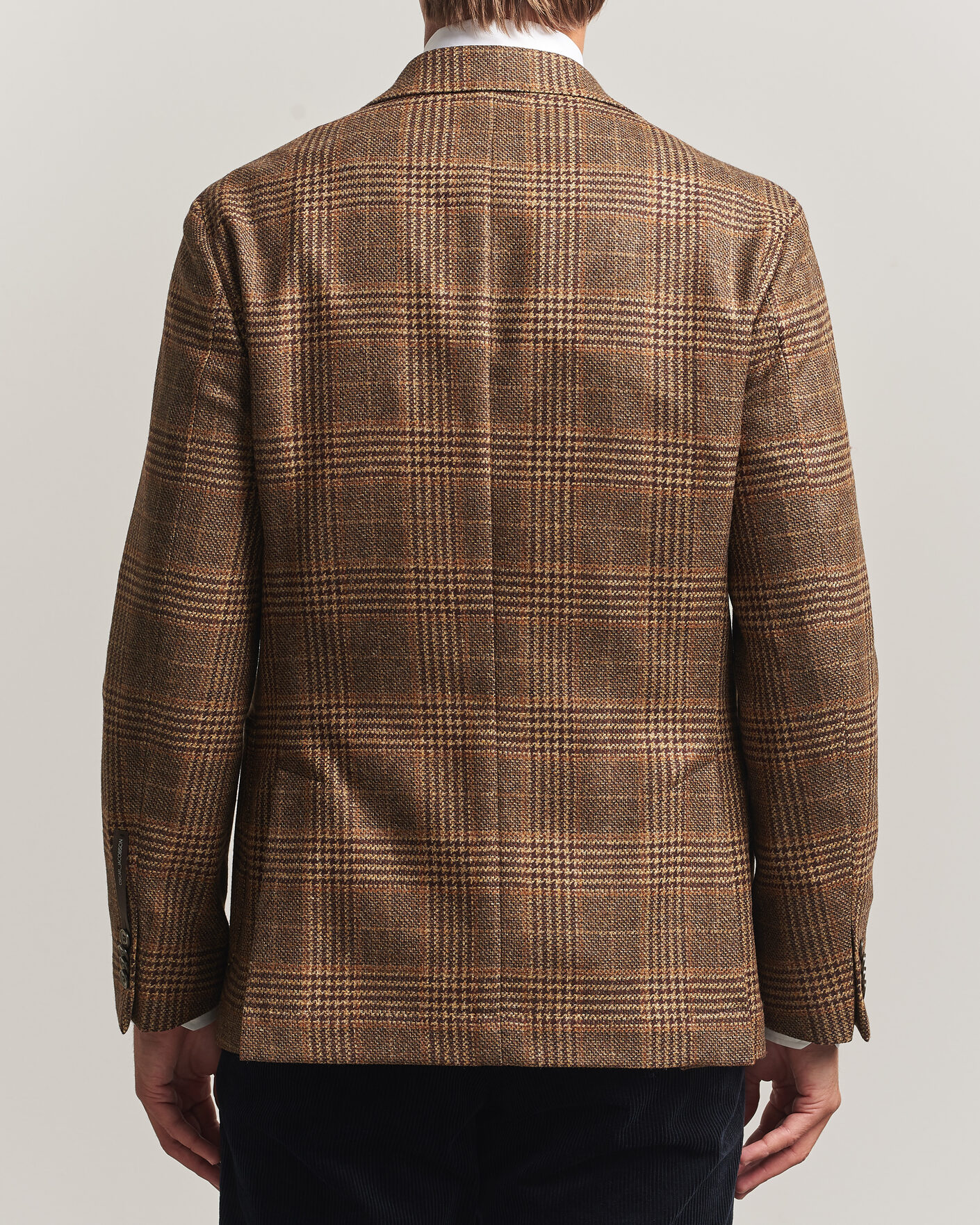 Heren | Blazers | Oscar Jacobson | Ferry Patch Checked Wool/Cashmere Blazer Brown