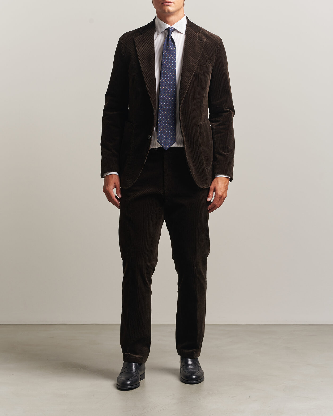 Heren | Blazers | Oscar Jacobson | Fogerty Patch Pocket Cord Blazer Dark Brown