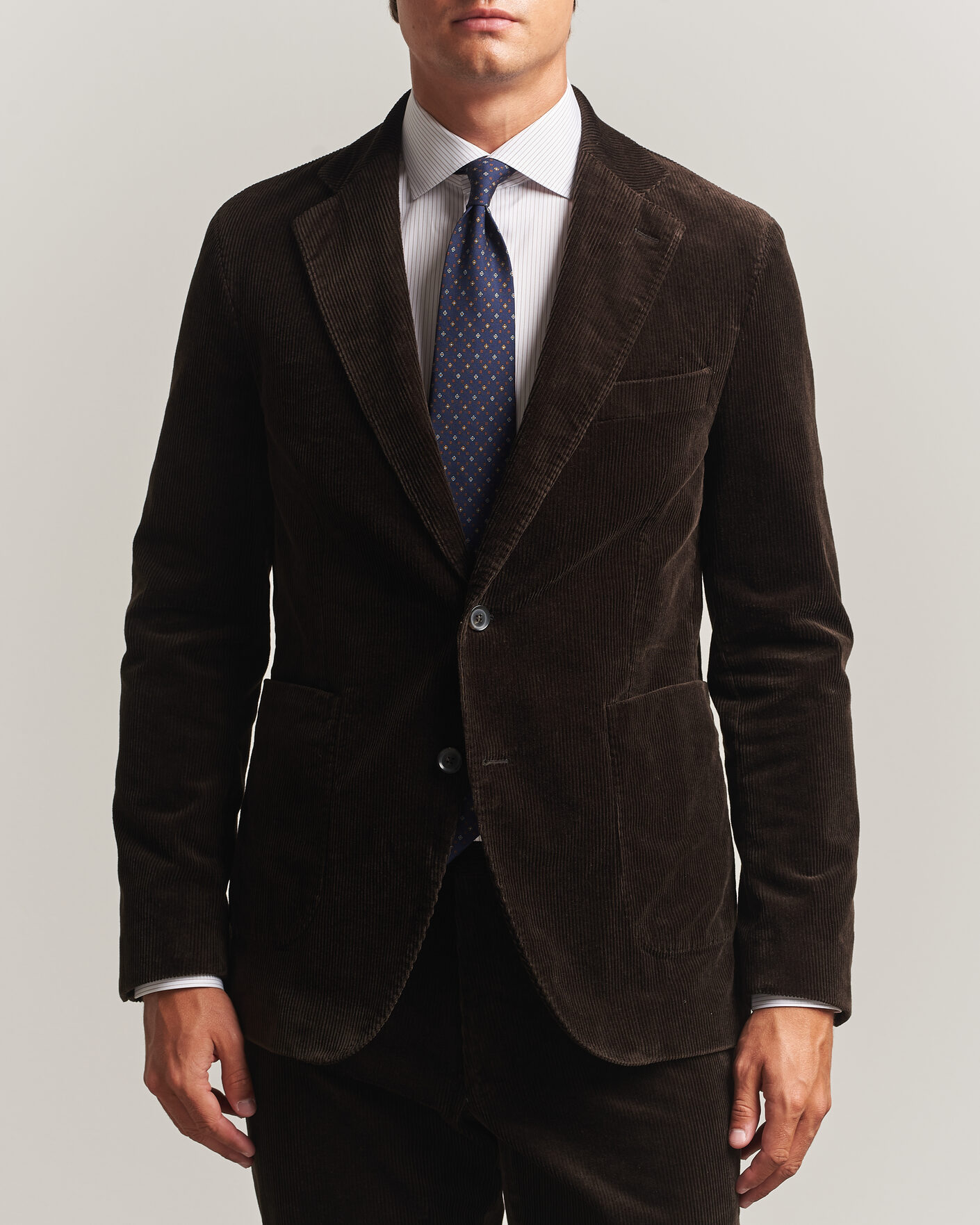 Heren | Blazers | Oscar Jacobson | Fogerty Patch Pocket Cord Blazer Dark Brown