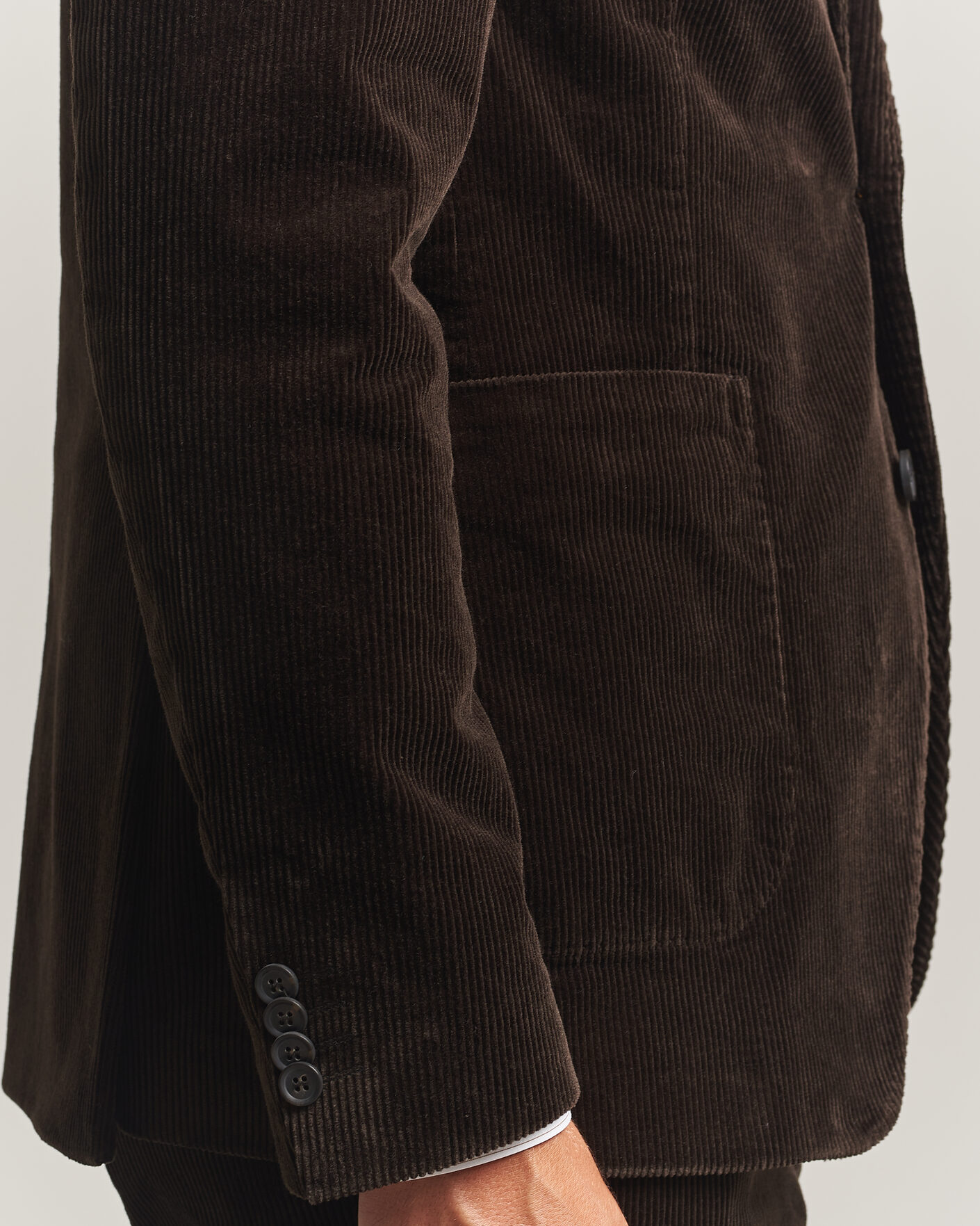 Heren | Blazers | Oscar Jacobson | Fogerty Patch Pocket Cord Blazer Dark Brown