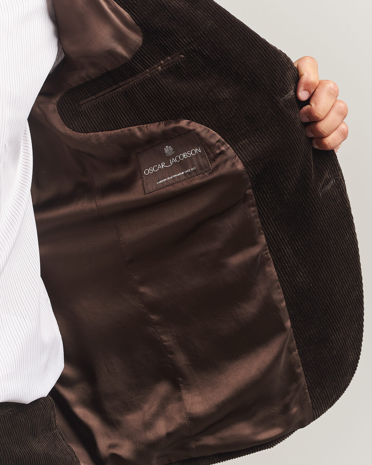 Heren | Blazers | Oscar Jacobson | Fogerty Patch Pocket Cord Blazer Dark Brown