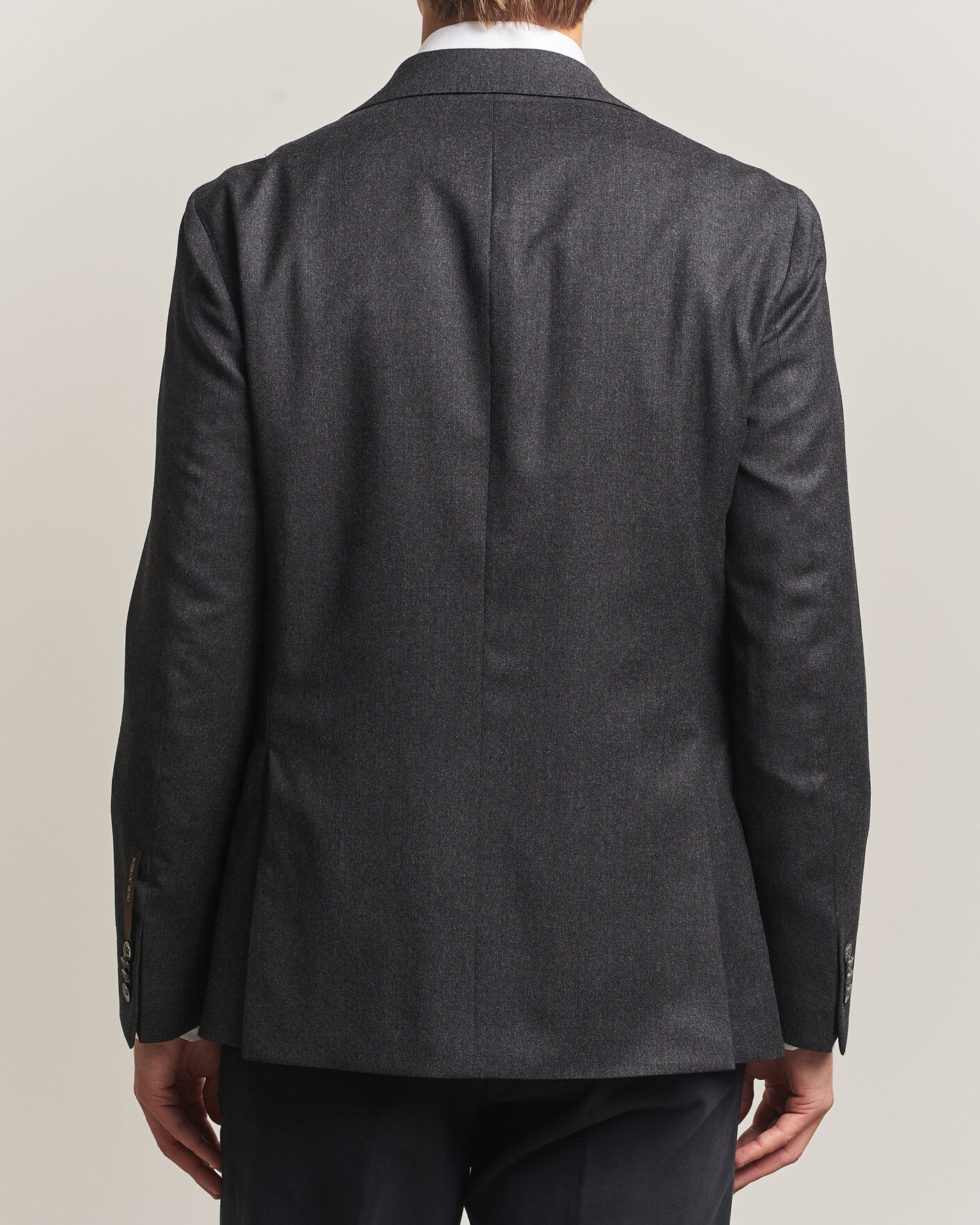 Heren | Blazers | Oscar Jacobson | Fogerty Wool Flannel Blazer Charcoal