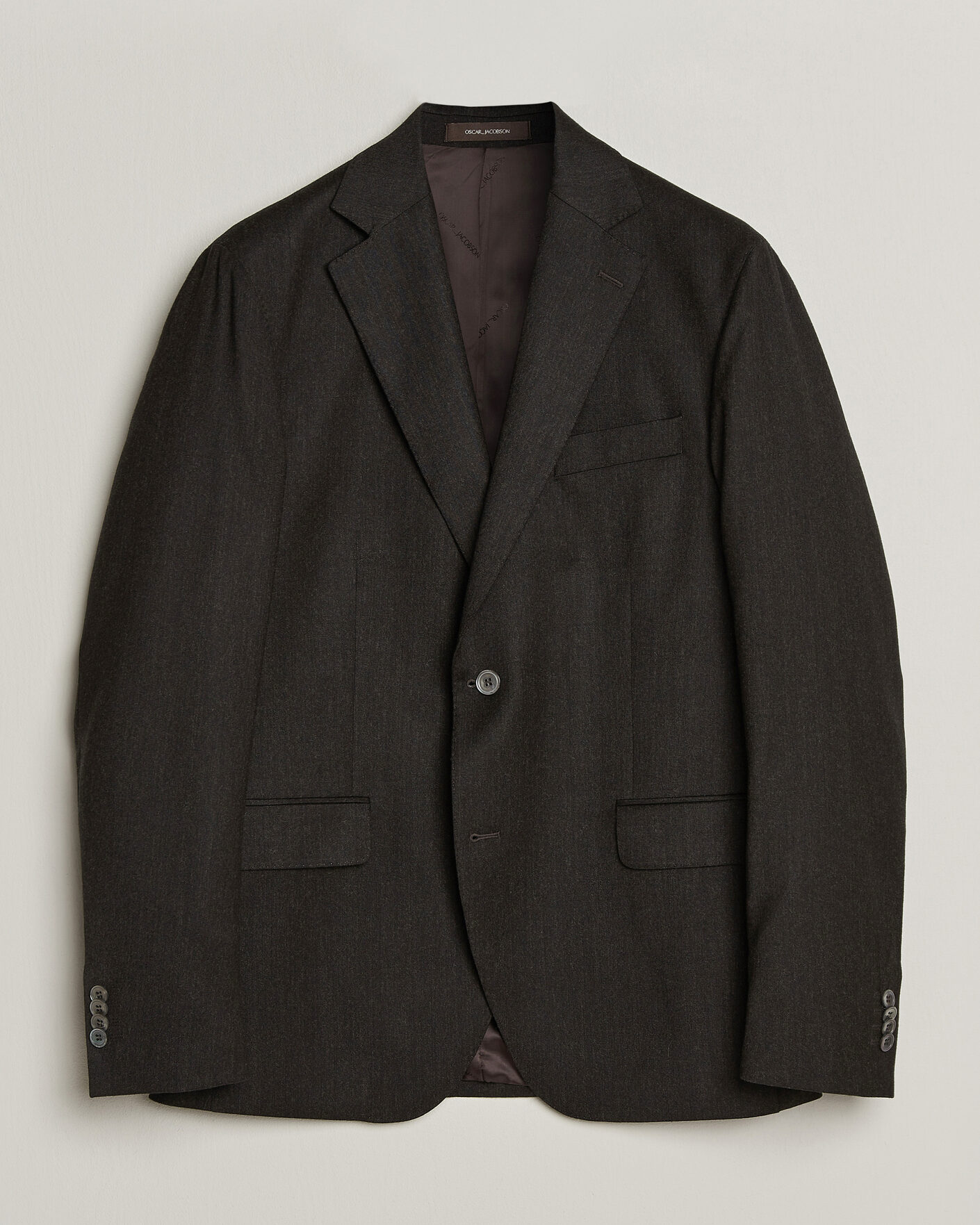 Heren | Blazers | Oscar Jacobson | Fogerty Wool Flannel Blazer Brown