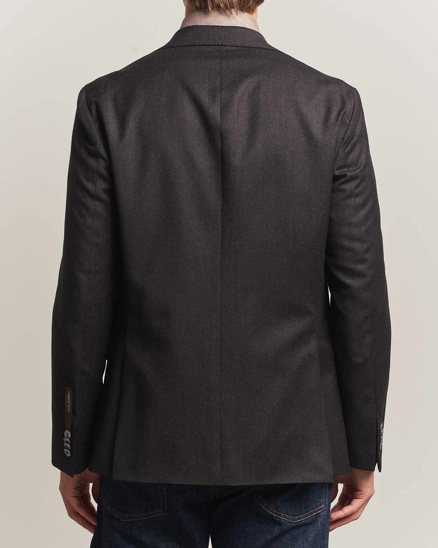 Heren | Blazers | Oscar Jacobson | Fogerty Wool Flannel Blazer Brown