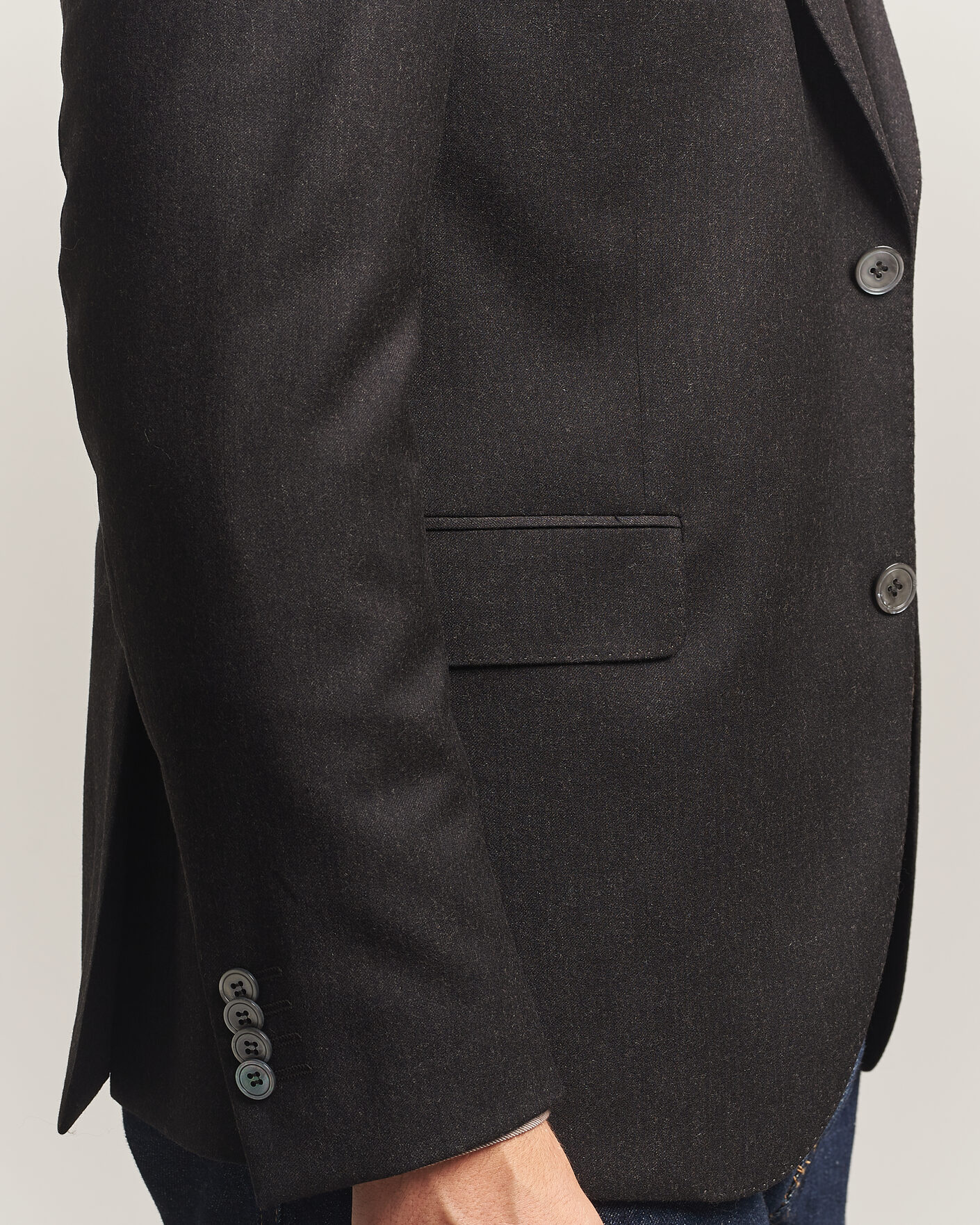 Heren | Blazers | Oscar Jacobson | Fogerty Wool Flannel Blazer Brown