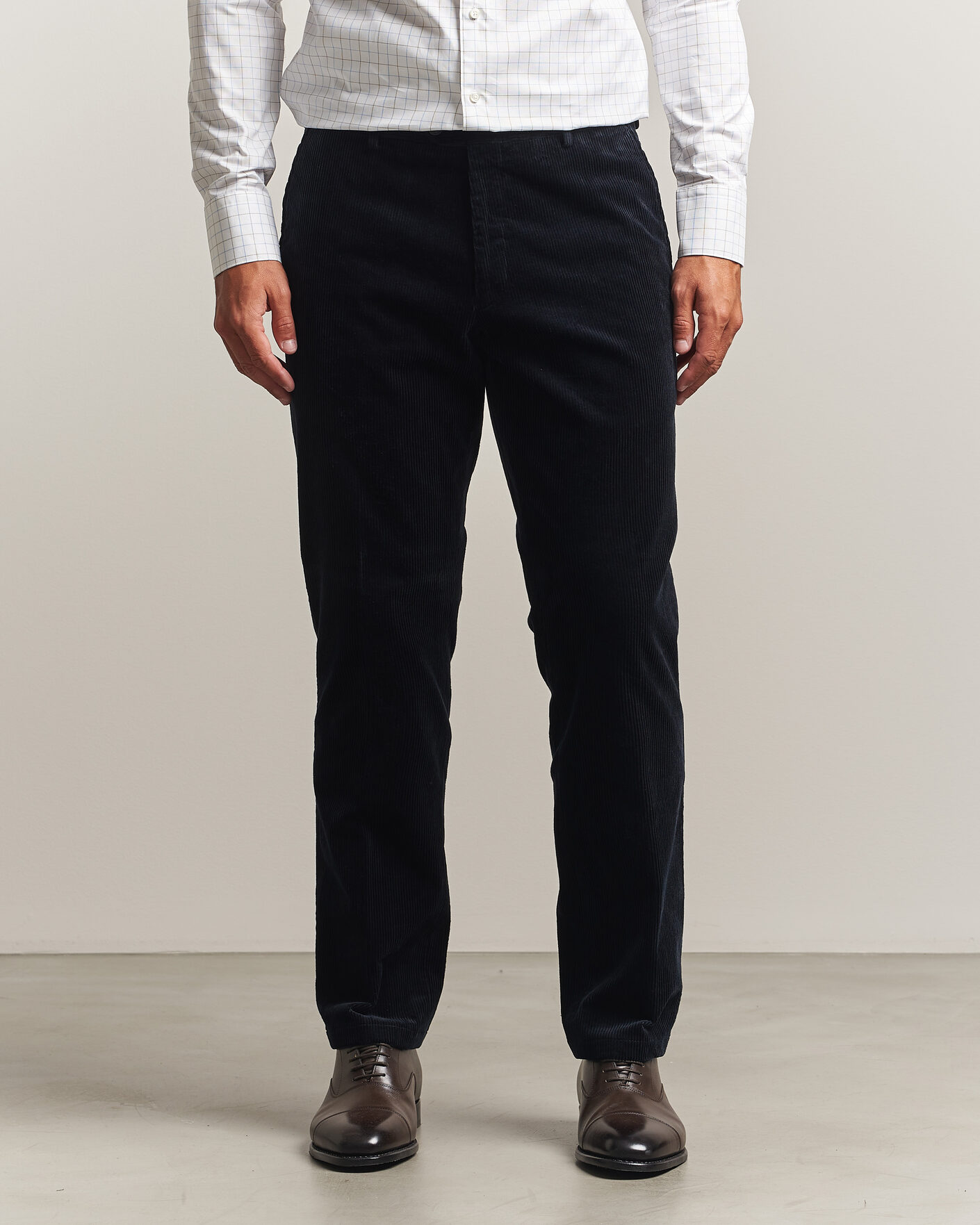Heren | Broeken | Oscar Jacobson | Dandy Corduroy Trousers Navy