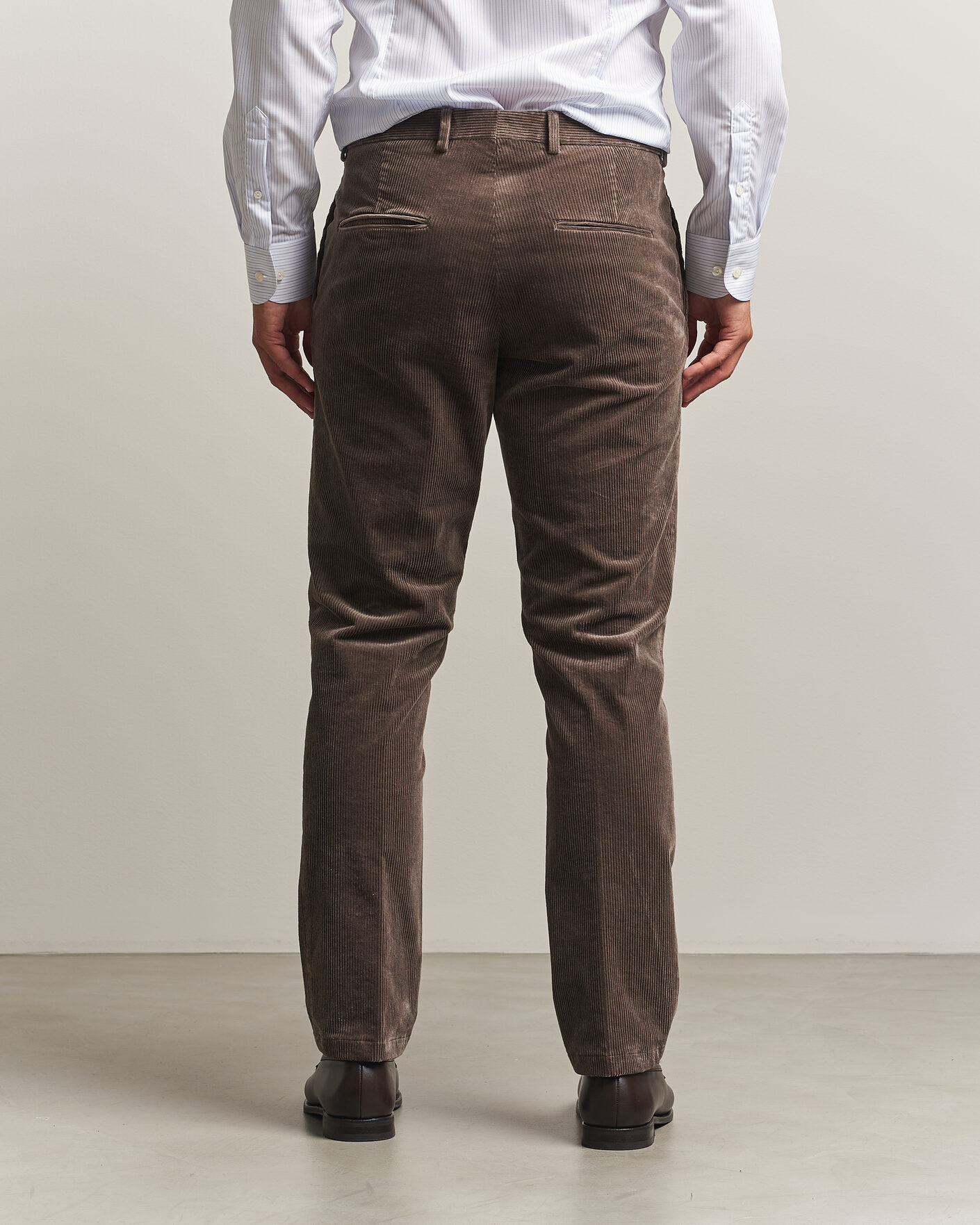 Heren | Broeken | Oscar Jacobson | Dandy Corduroy Trousers Taupe