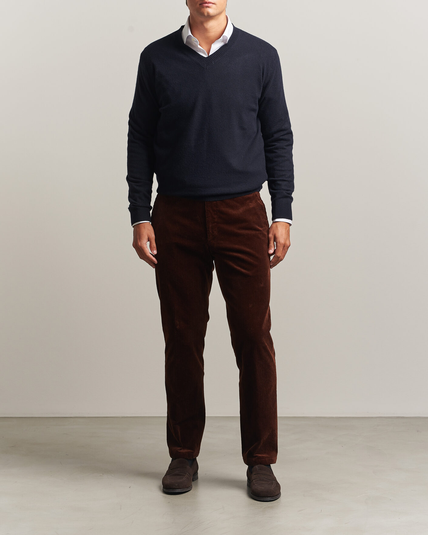 Heren | Broeken | Oscar Jacobson | Dandy Corduroy Trousers Brown