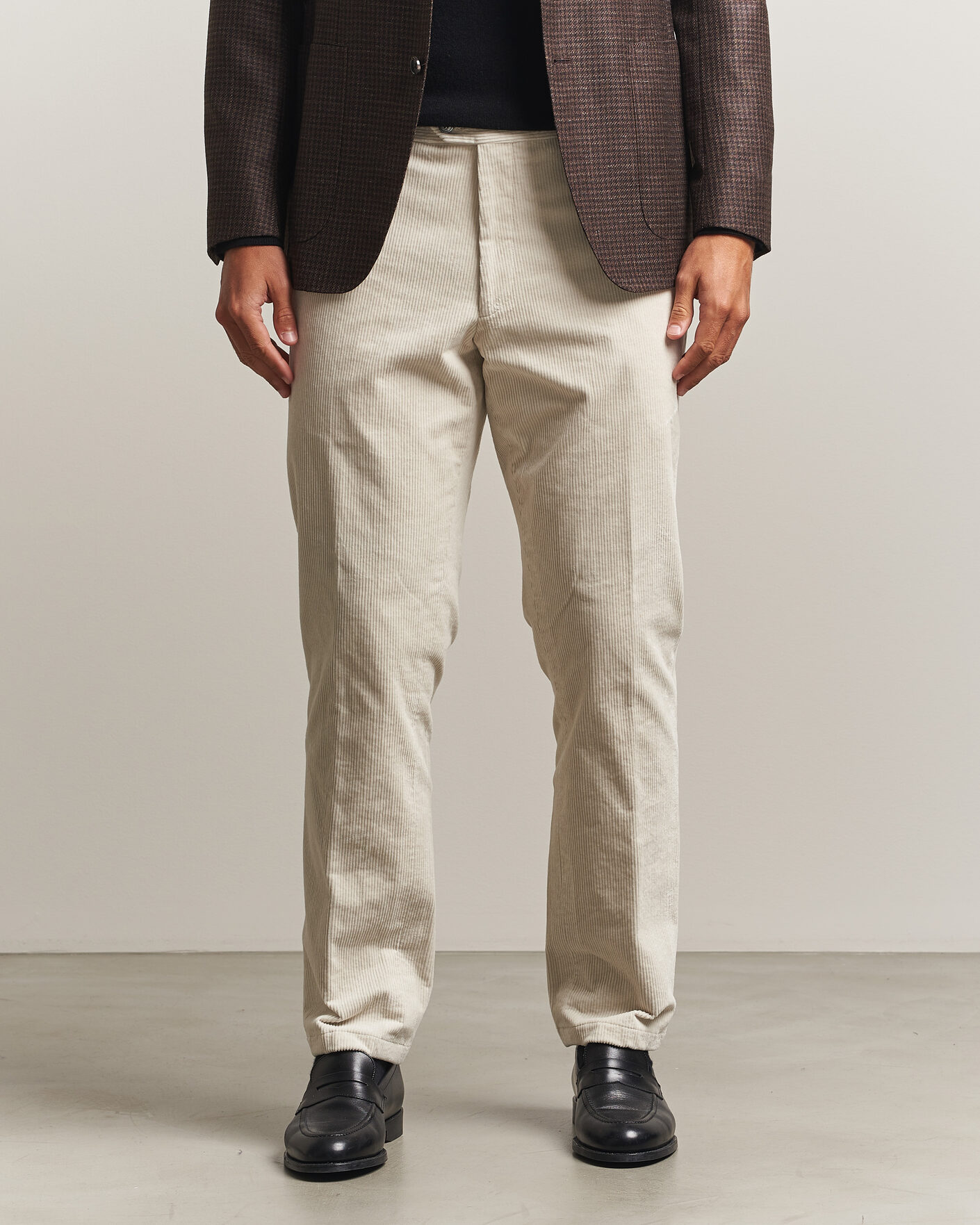 Heren | Broeken | Oscar Jacobson | Dandy Corduroy Trousers White