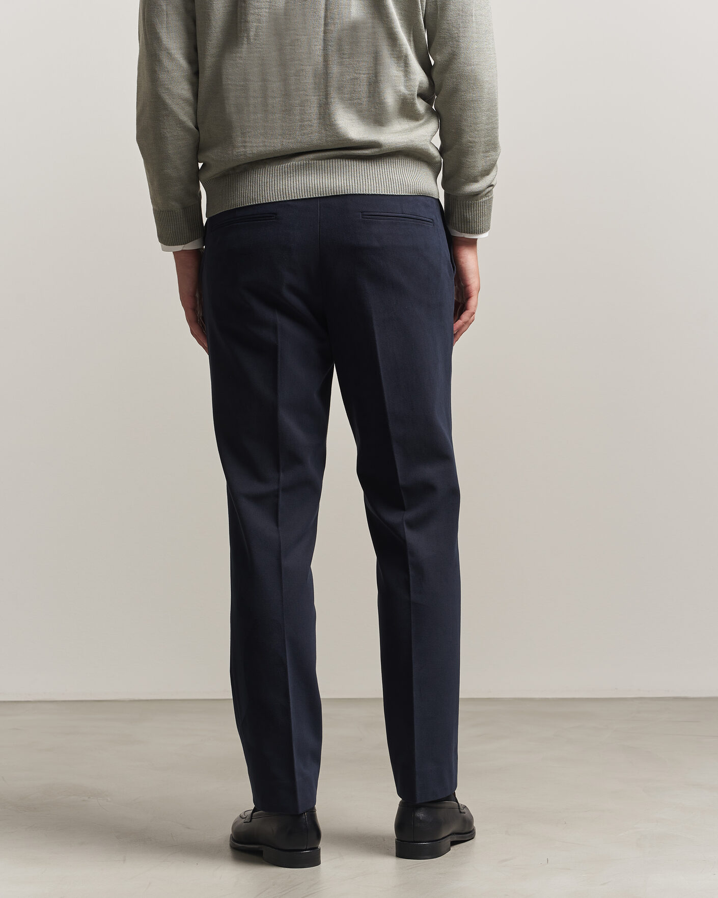 Heren | Broeken | Oscar Jacobson | Dandy Brushed Cotton Trousers Blue