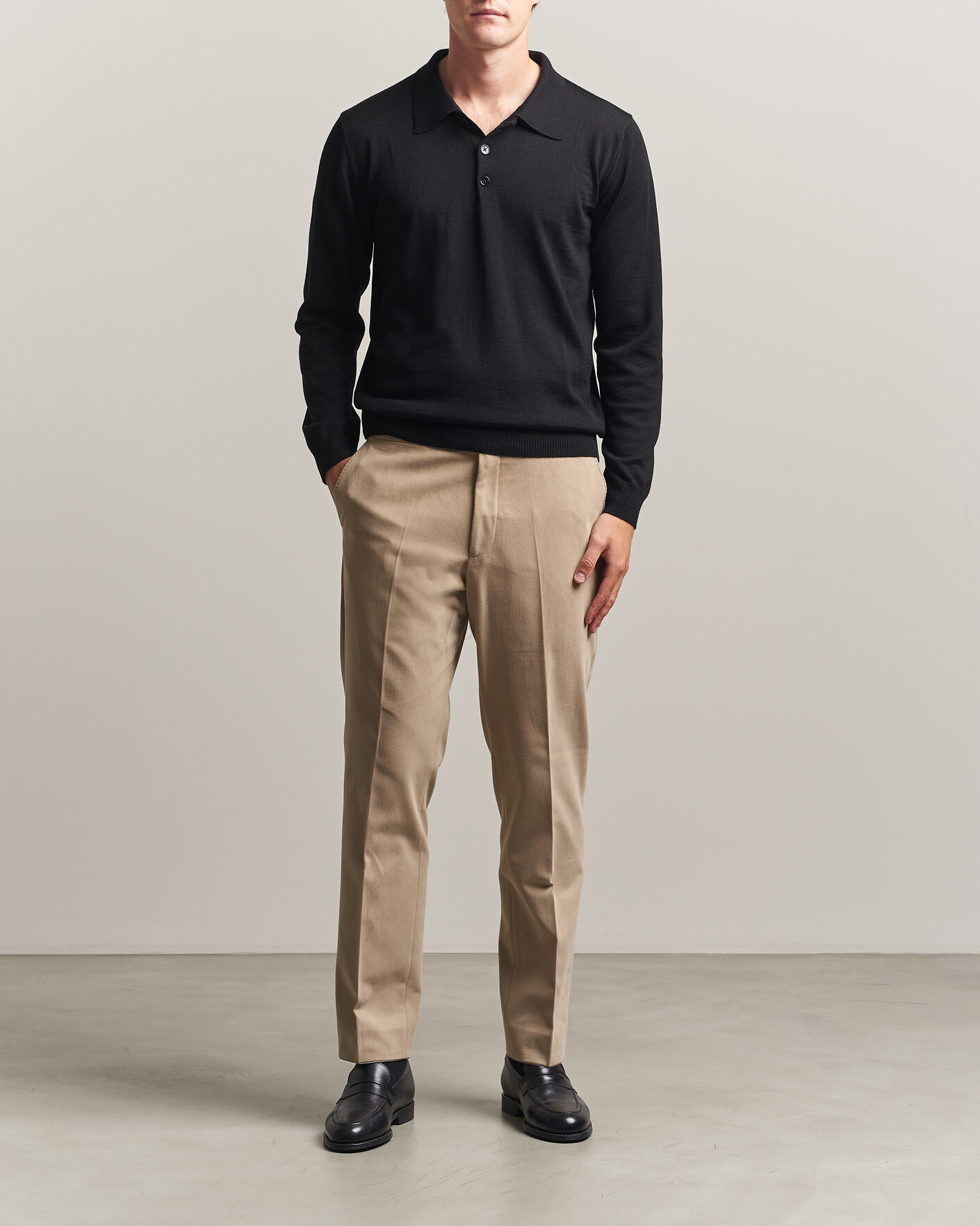 Heren | Broeken | Oscar Jacobson | Dandy Brushed Cotton Trousers Beige