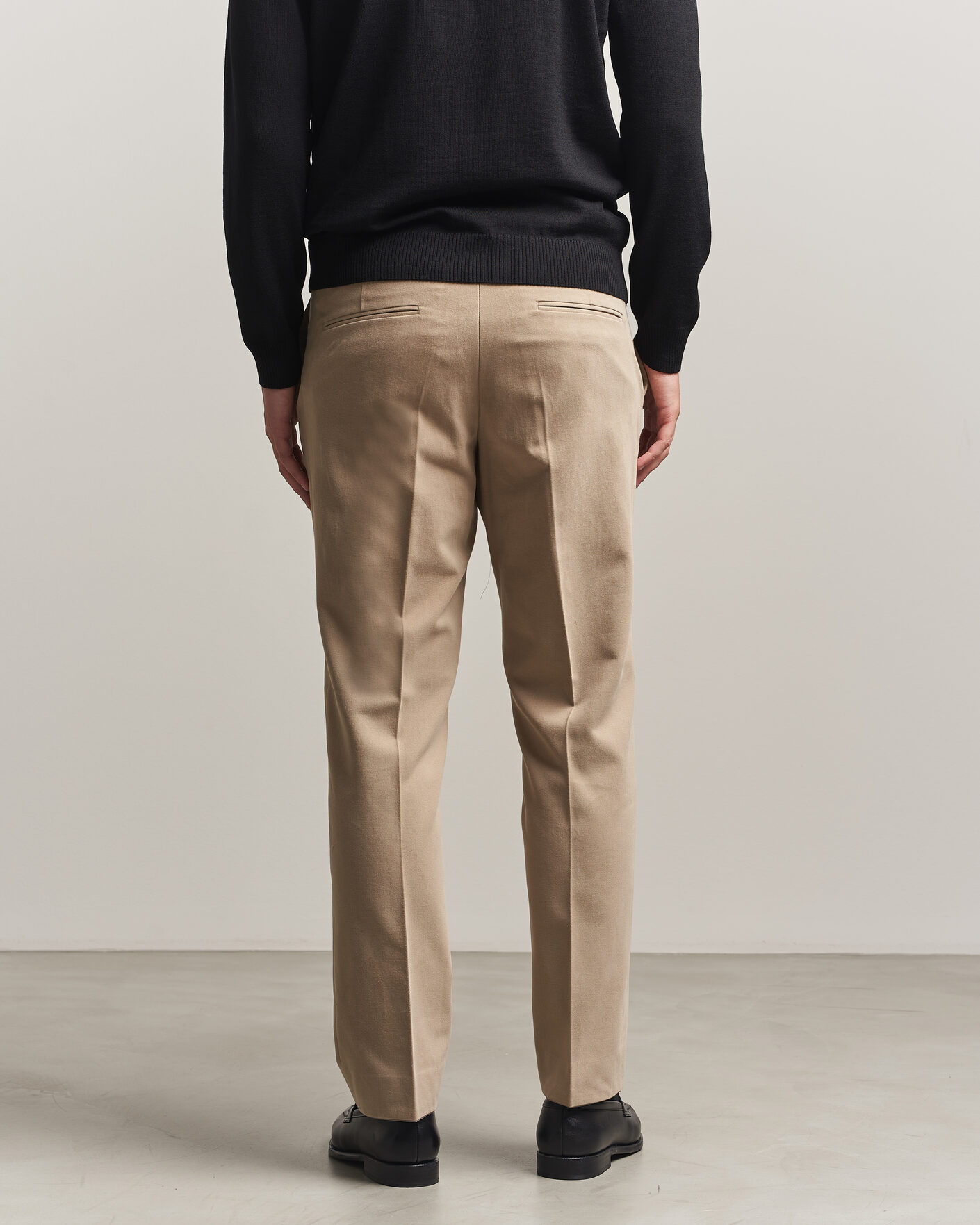 Heren | Broeken | Oscar Jacobson | Dandy Brushed Cotton Trousers Beige