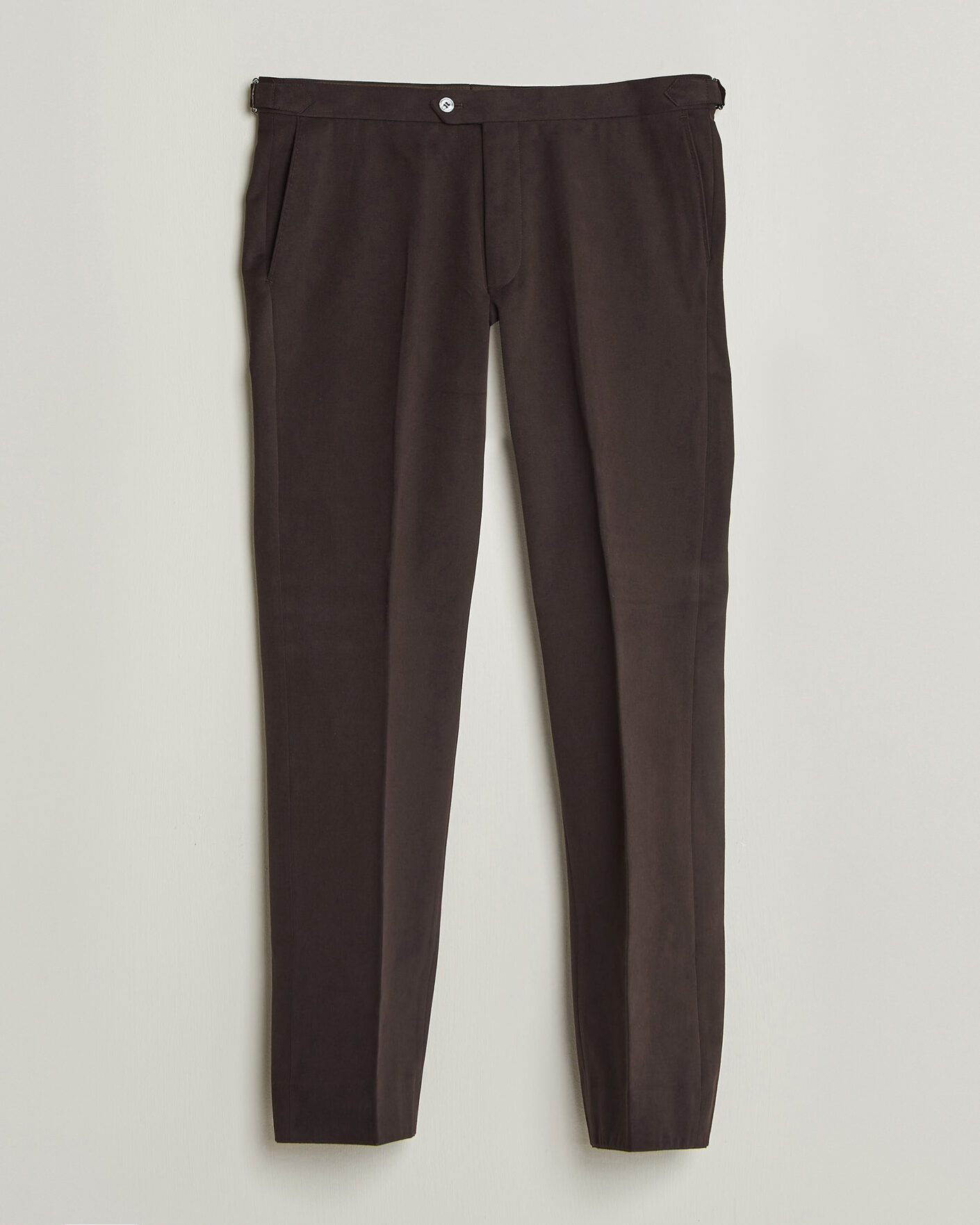 Heren | Broeken | Oscar Jacobson | Dandy Brushed Cotton Trousers Brown
