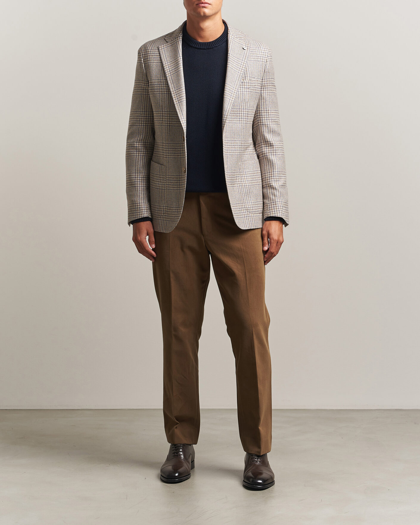 Heren | Broeken | Oscar Jacobson | Dandy Brushed Cotton Trousers Camel
