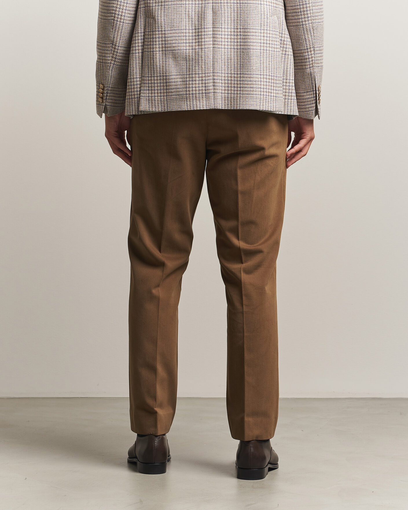 Heren | Broeken | Oscar Jacobson | Dandy Brushed Cotton Trousers Camel