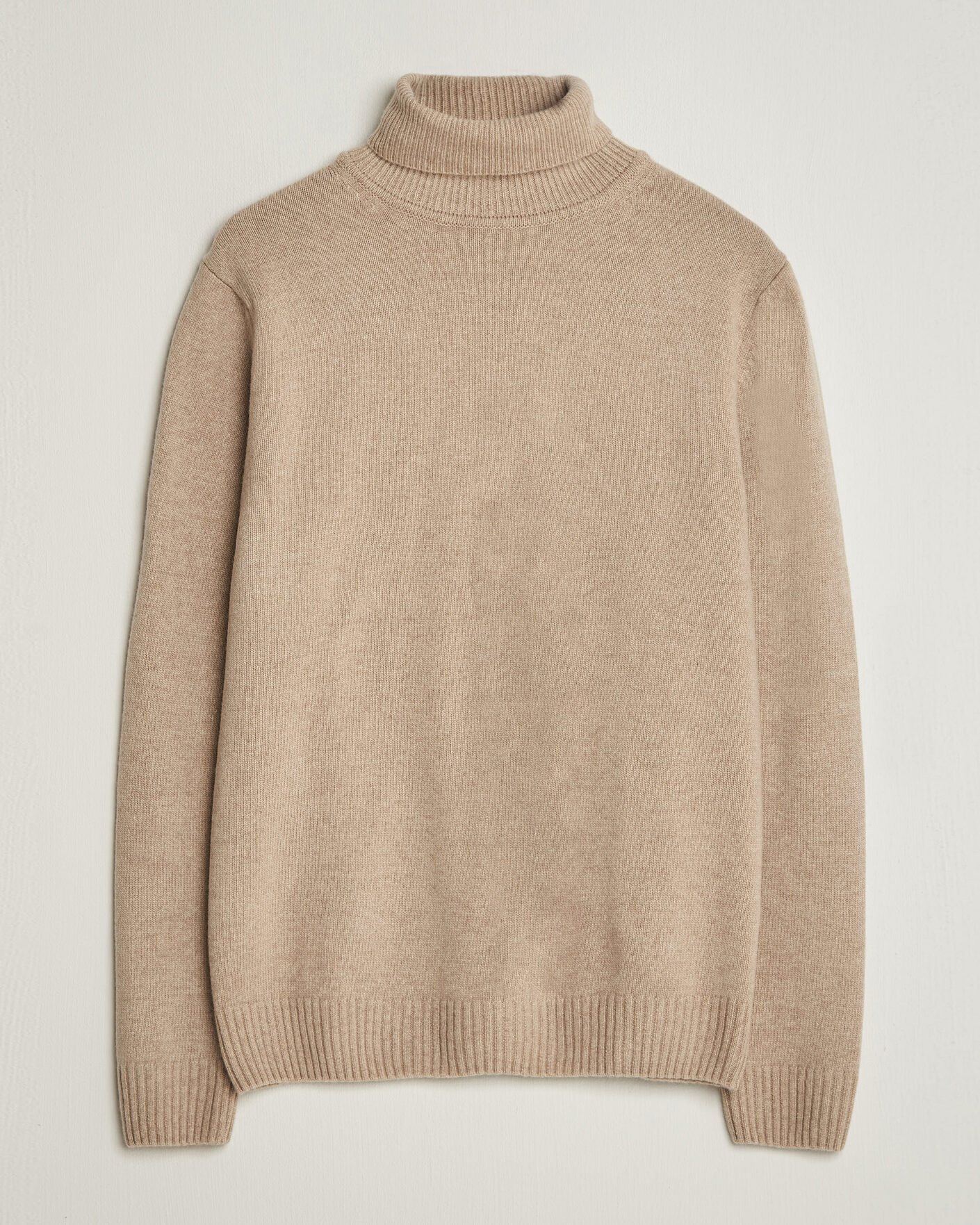 Heren | Truien | Stenströms | Brushed Merino Rollneck Beige