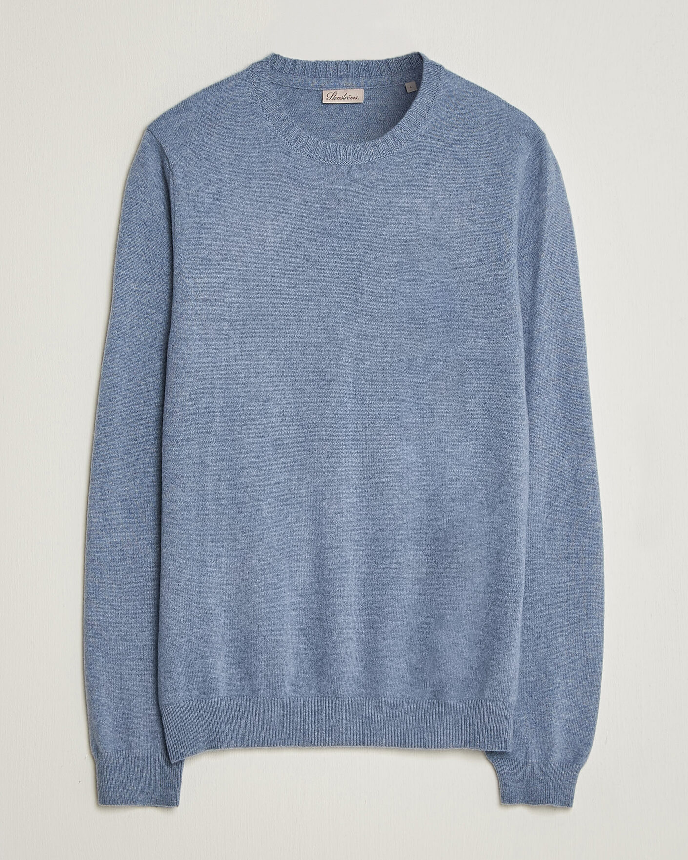 Heren | Truien | Stenströms | Cashmere Crewneck Light Blue