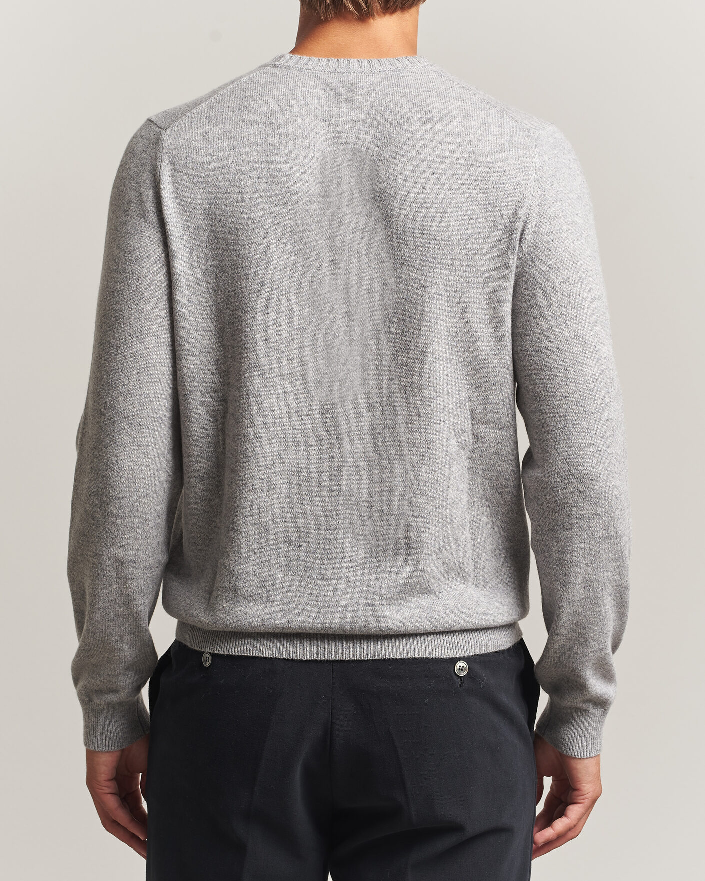 Heren | Truien | Stenströms | Cashmere Crewneck Grey