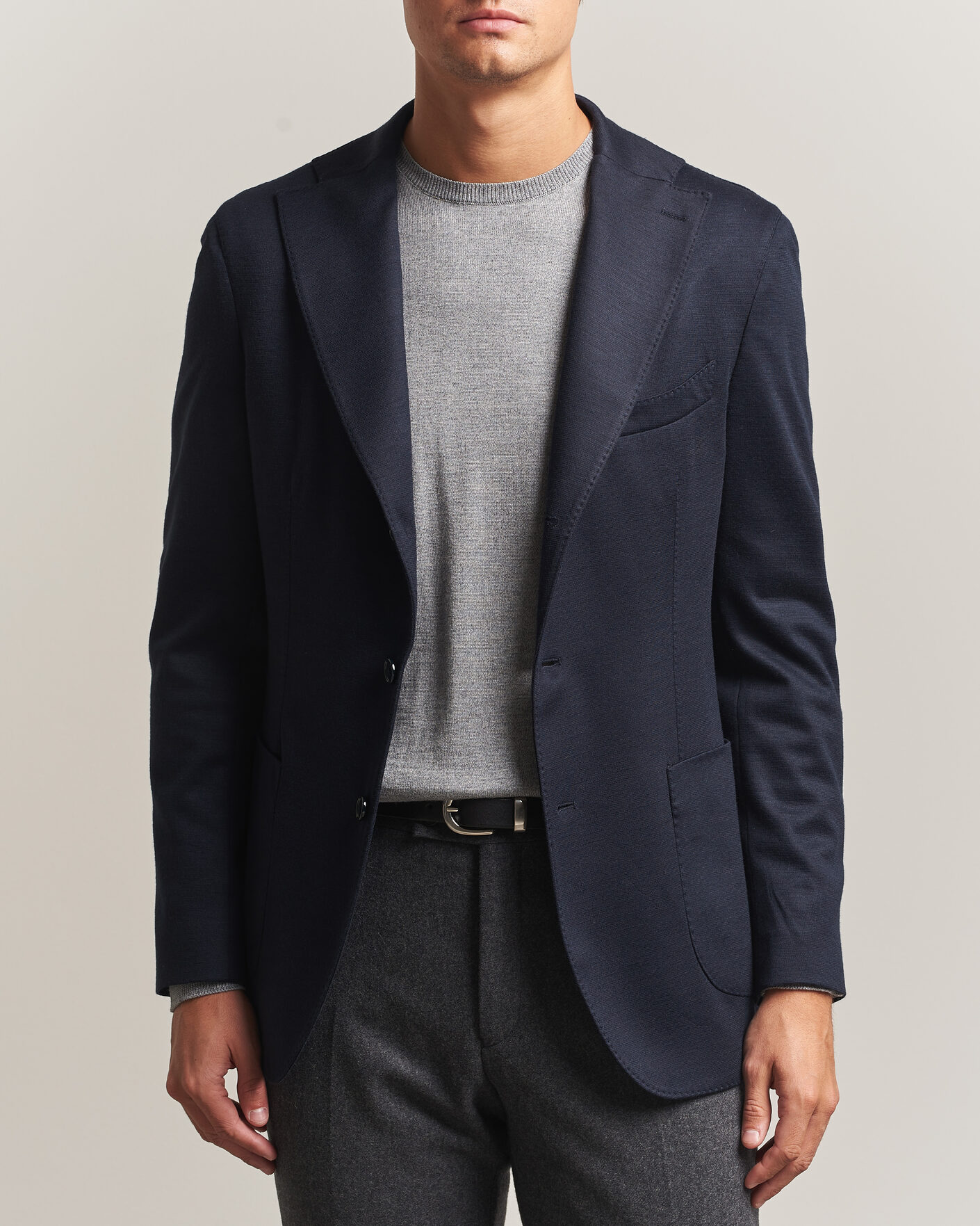 Heren | Blazers | Stenströms | Wool Jersey Blazer Navy