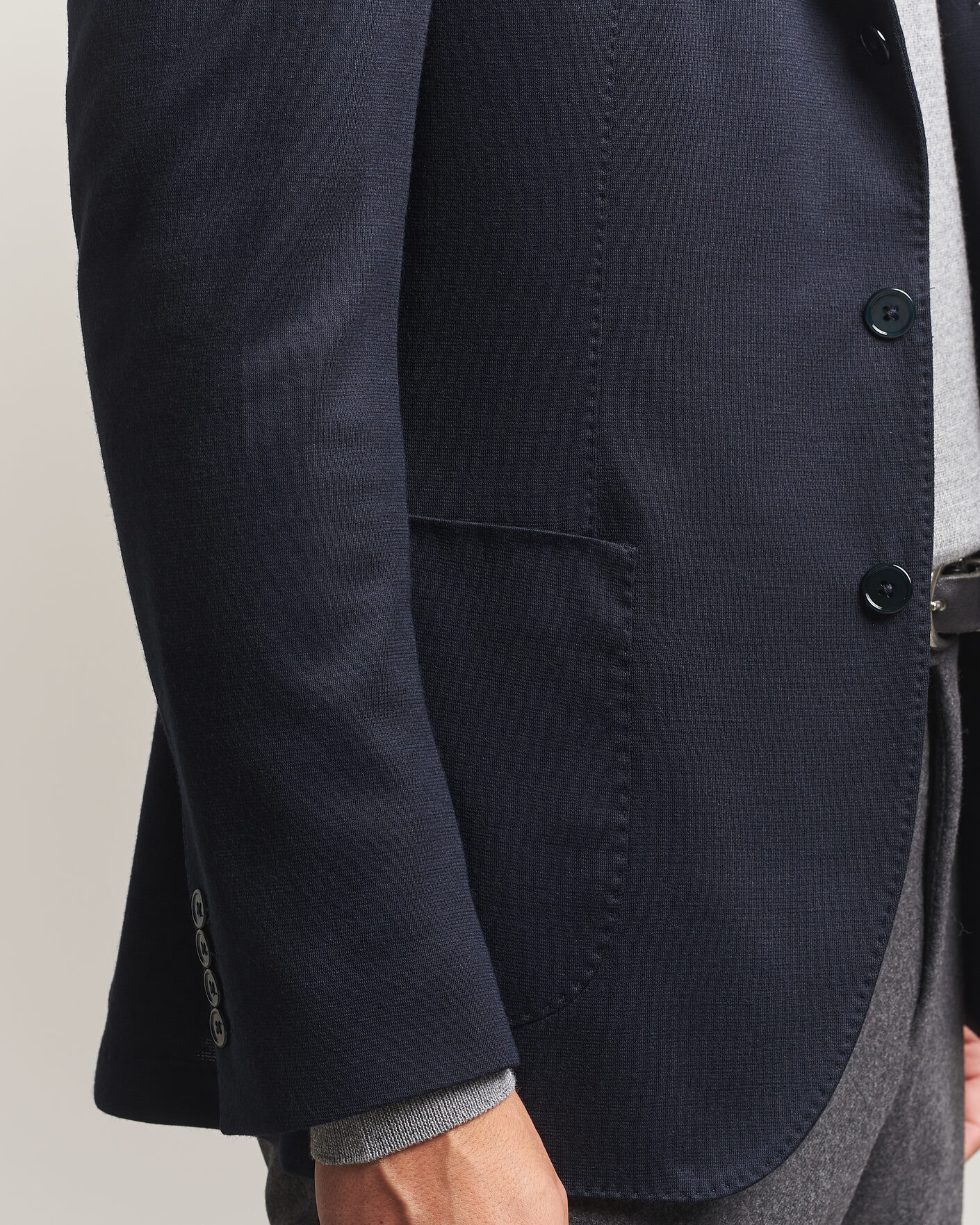 Heren | Blazers | Stenströms | Wool Jersey Blazer Navy