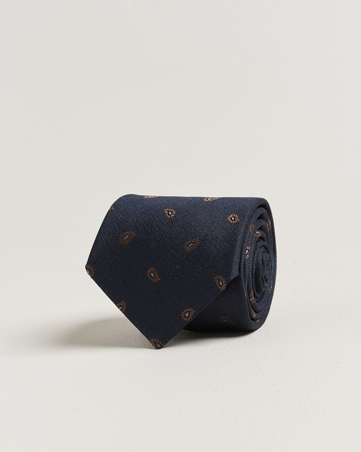 Heren | Stropdassen | Stenströms | Woven Paisley Silk Tie 7,5cm Navy
