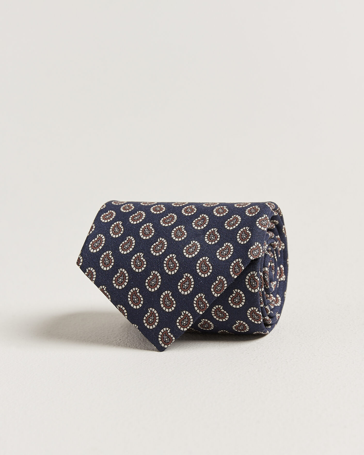 Heren | Stropdassen | Stenströms | Printed Silk Paisley Tie 7,5cm Blue