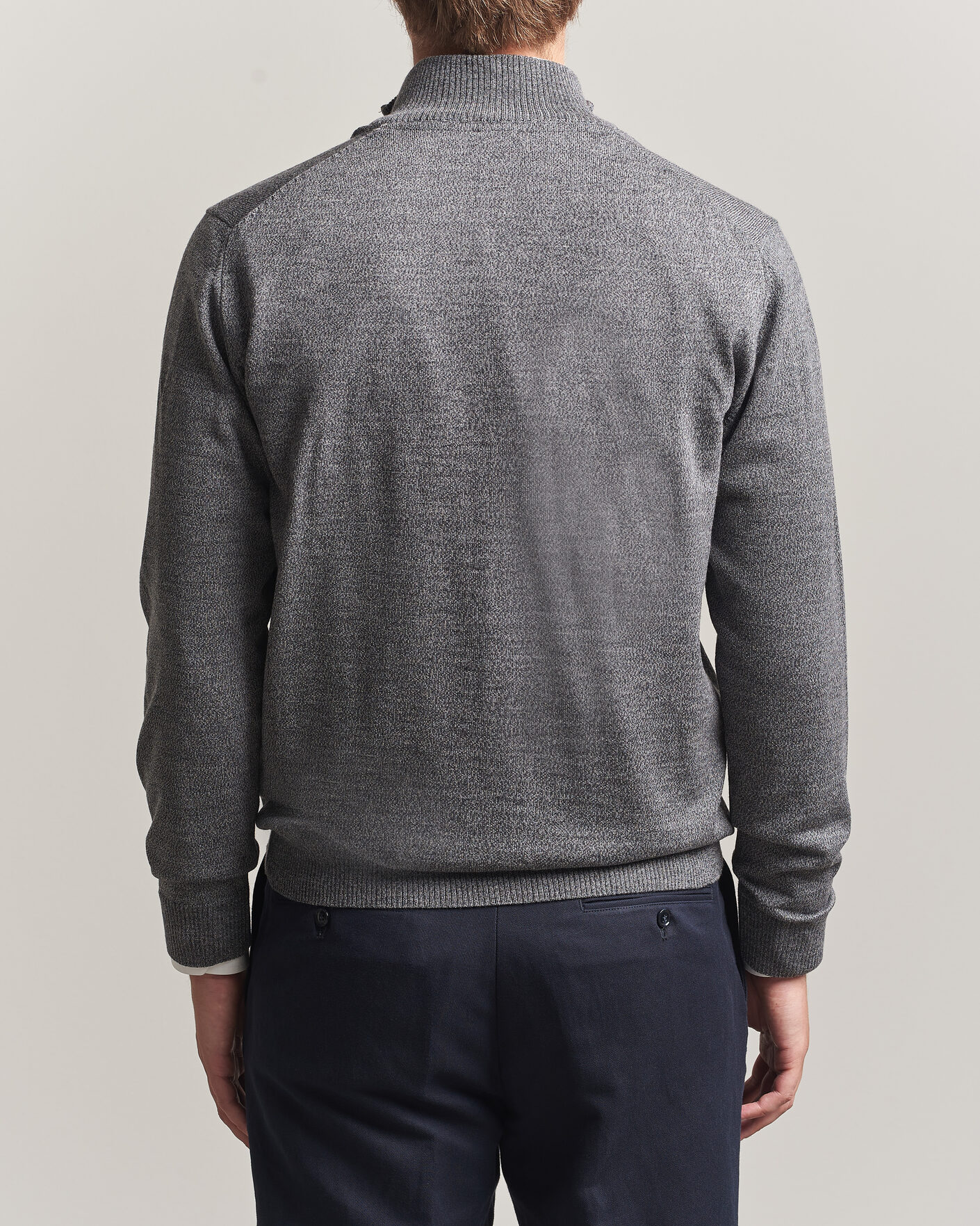 Heren | Truien | Stenströms | Merino Full Zip Grey