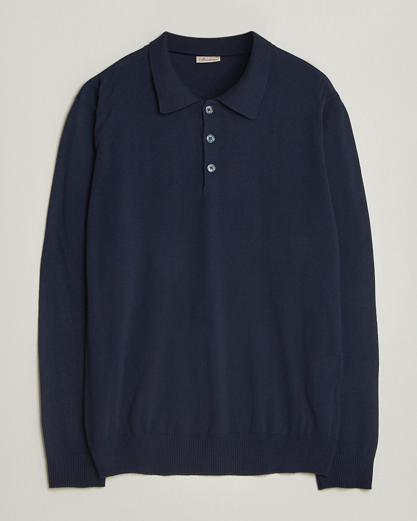 Heren | Truien | Stenströms | Merino Polo Navy
