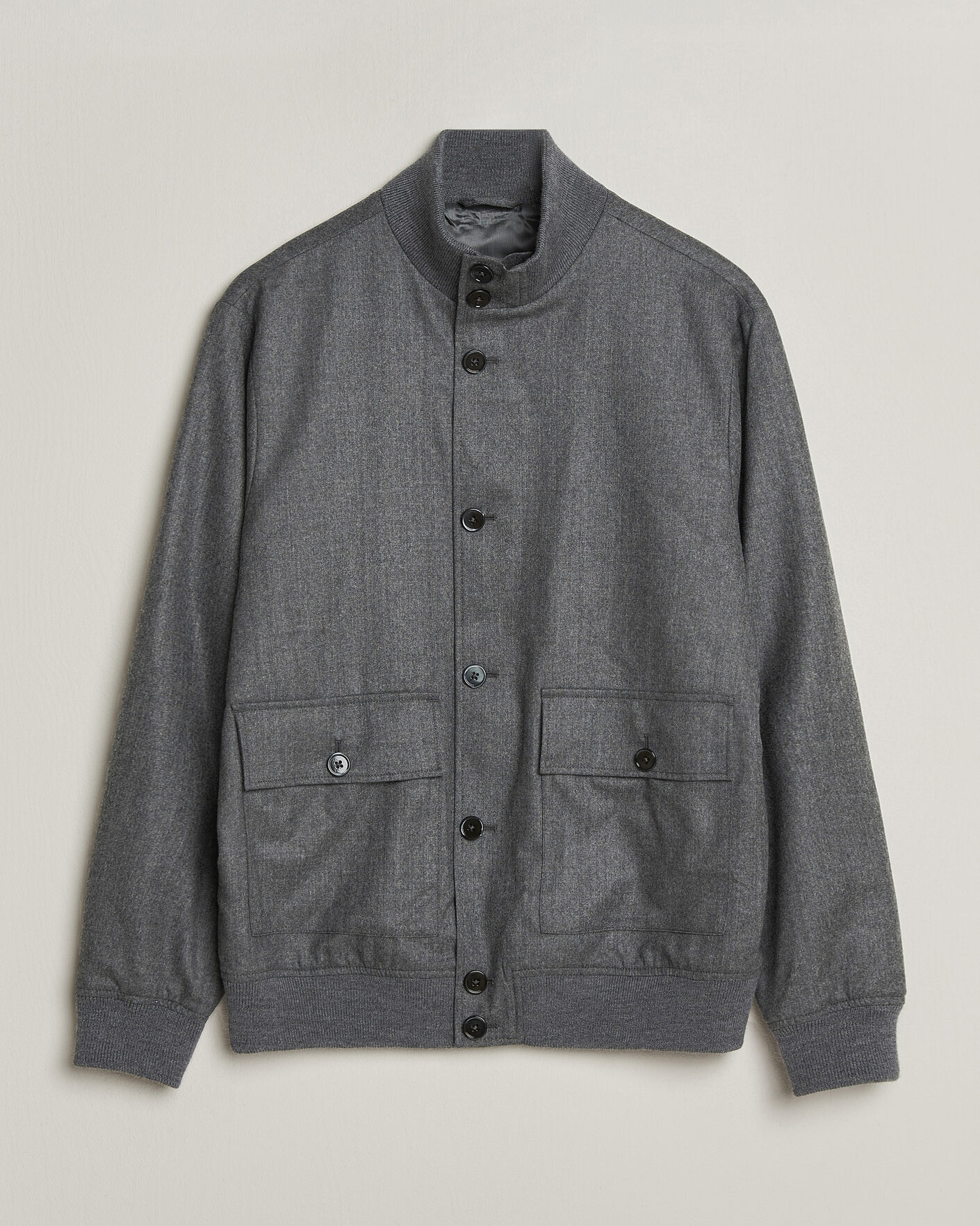 Heren | Jassen | Stenströms | Flannel Bomber Jacket Grey