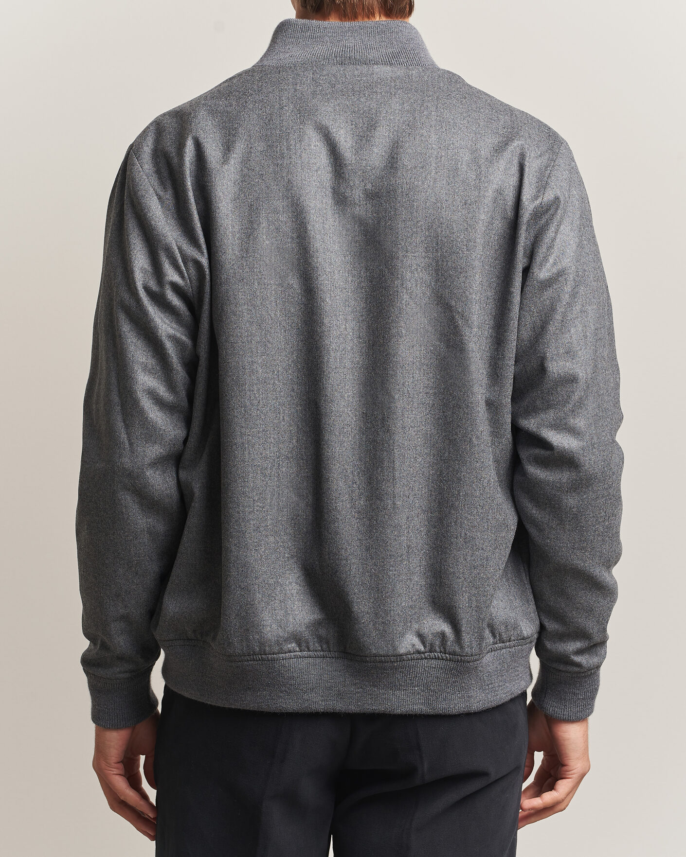 Heren | Jassen | Stenströms | Flannel Bomber Jacket Grey