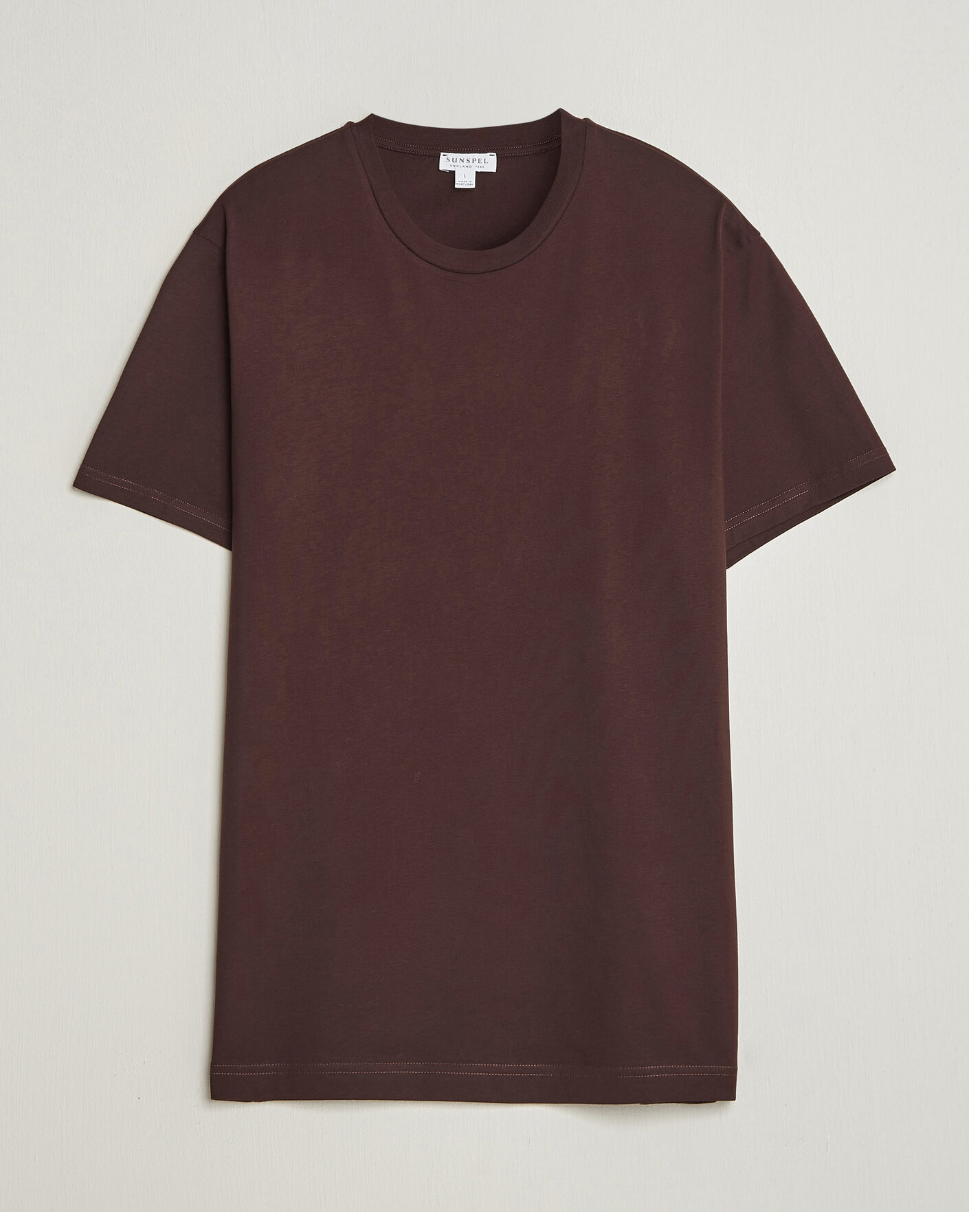 Heren | T-shirts | Sunspel | Riviera Midweight T-Shirt Dark Brown