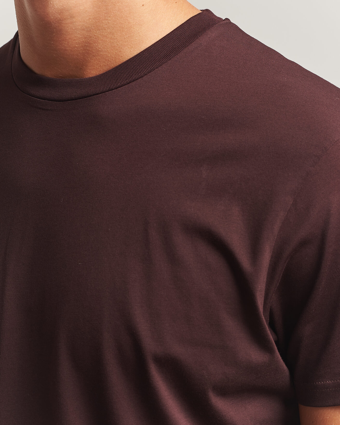 Heren | T-shirts | Sunspel | Riviera Midweight T-Shirt Dark Brown