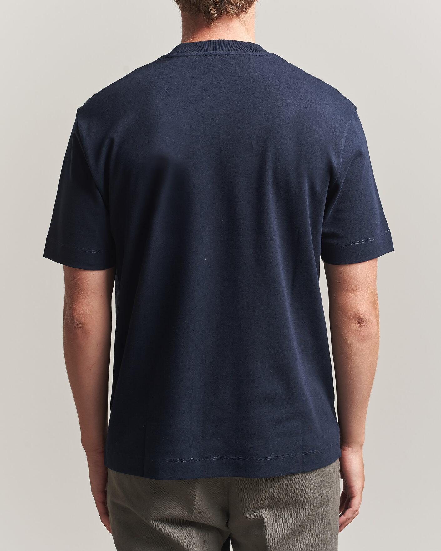 Heren | T-shirts | Sunspel | Heavy Weight Supima Cotton T-Shirt Midnight Navy