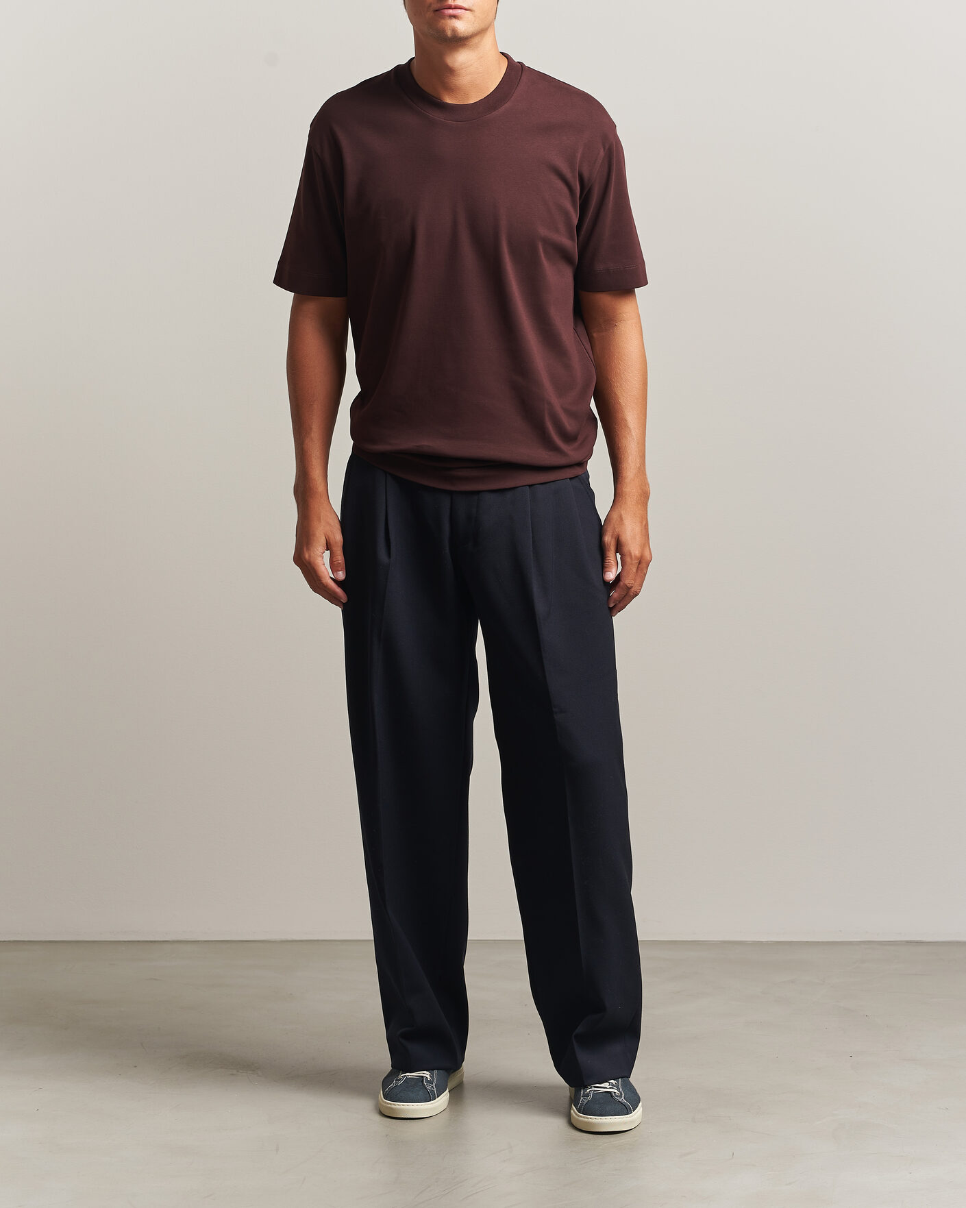 Heren | T-shirts | Sunspel | Heavy Weight Supima Cotton T-Shirt Dark Brown