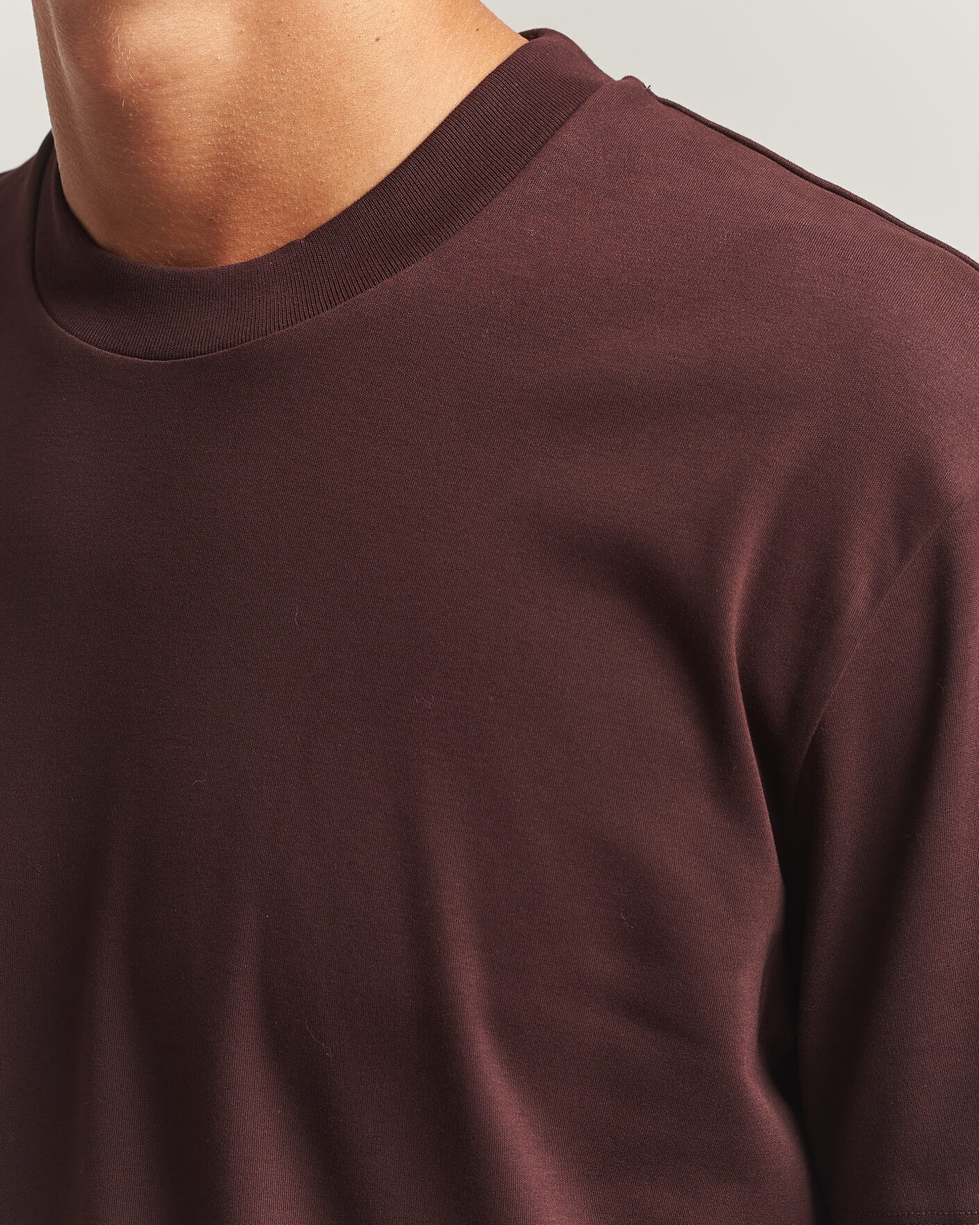 Heren | T-shirts | Sunspel | Heavy Weight Supima Cotton T-Shirt Dark Brown