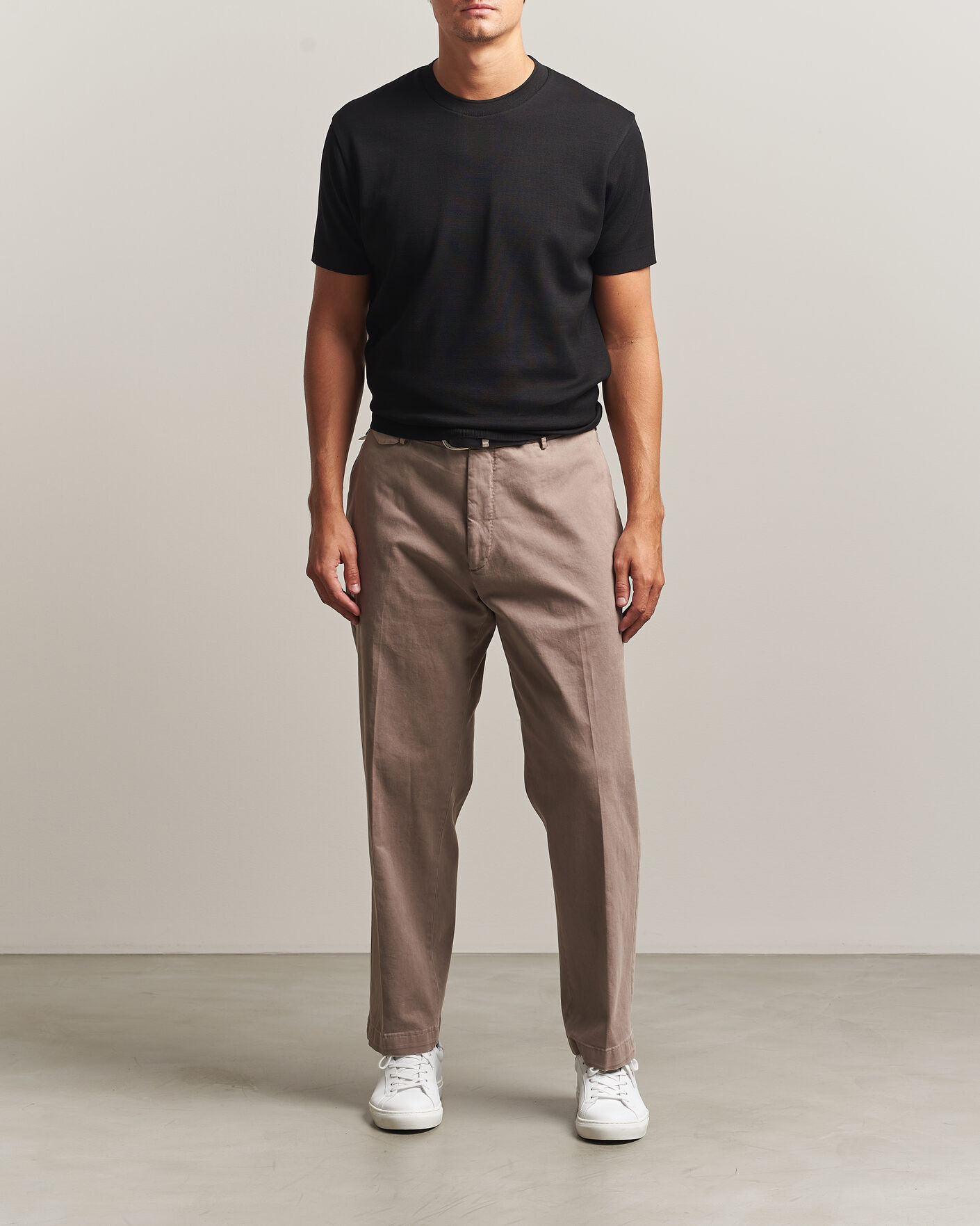 Heren | T-shirts | Sunspel | Cotton Piquet T-Shirt Black