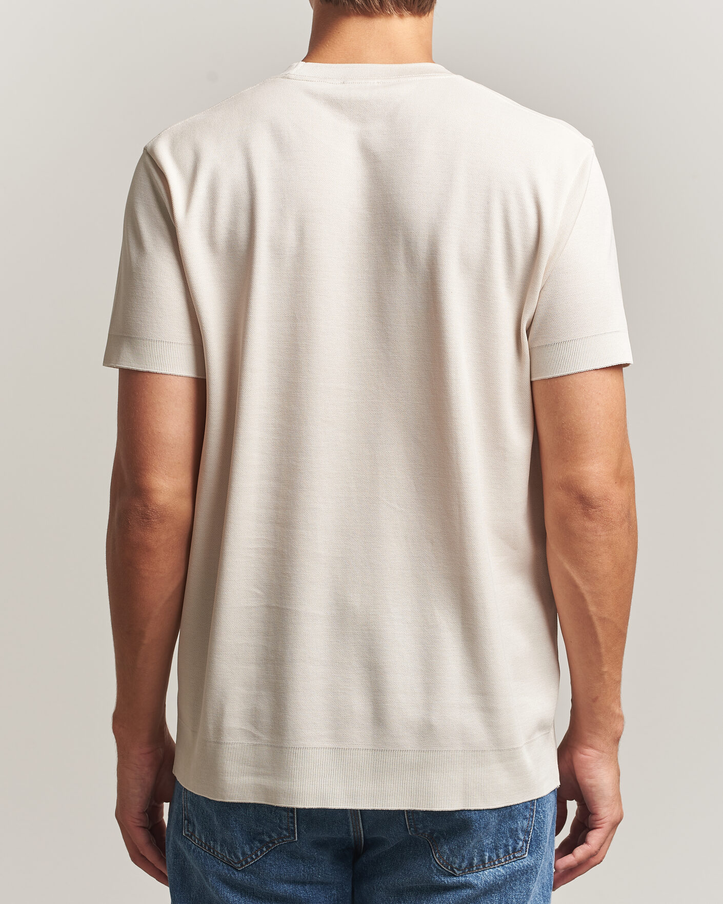 Heren | T-shirts | Sunspel | Cotton Piquet T-Shirt Swansdown