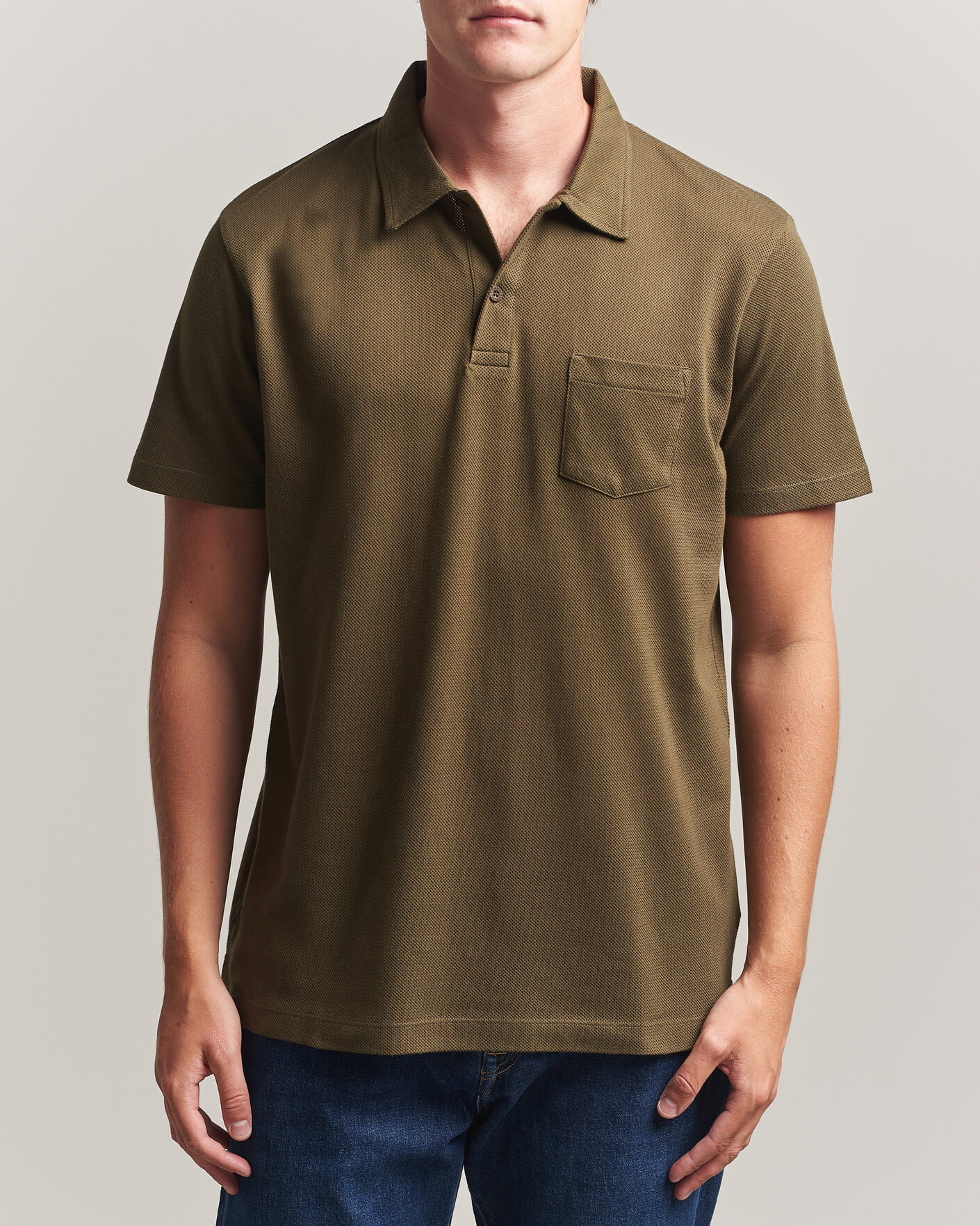 Heren | Polo's | Sunspel | Riviera Polo Shirt Loden Green