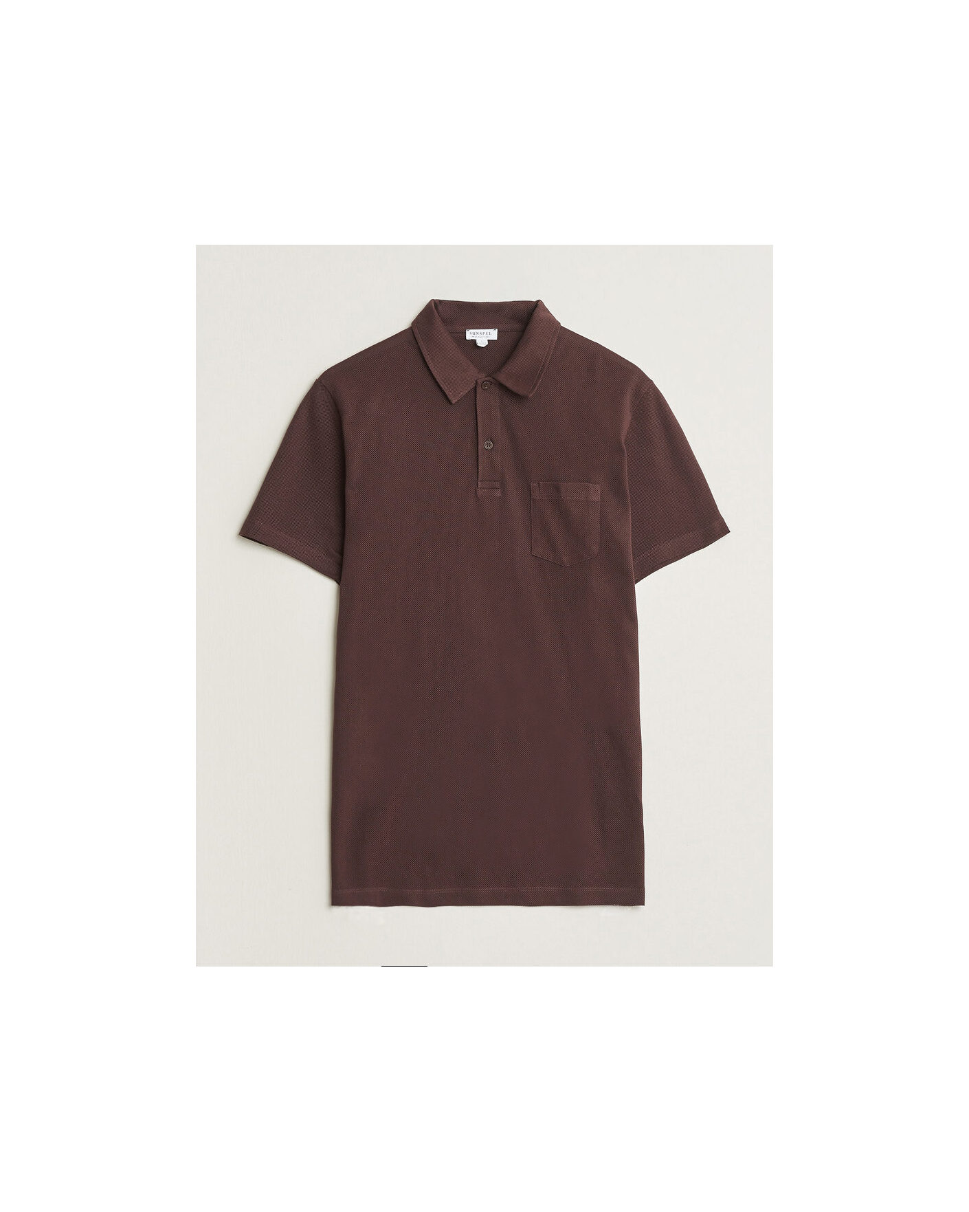 Heren | Polo's | Sunspel | Riviera Polo Shirt Dark Brown