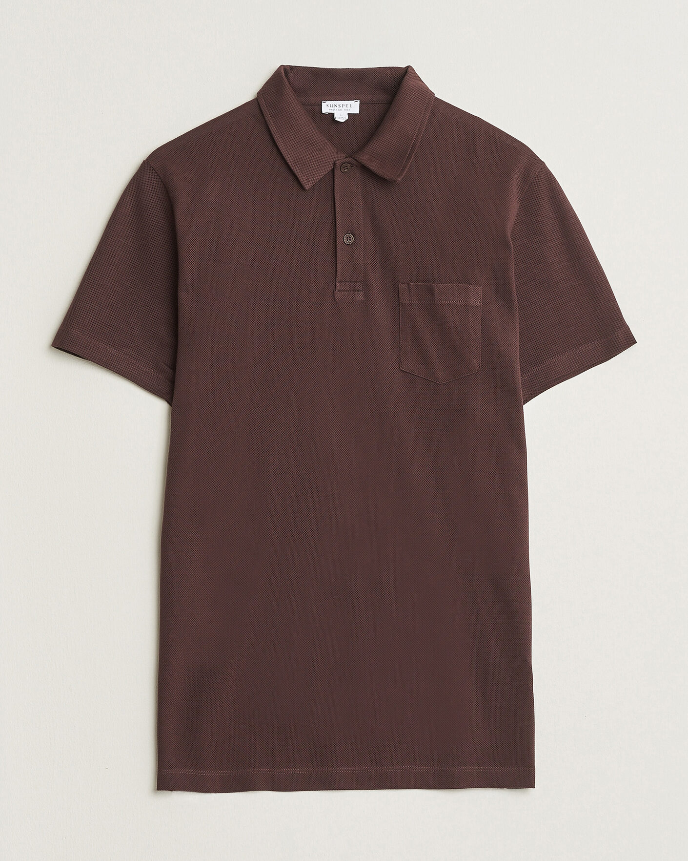 Heren | Polo's | Sunspel | Riviera Polo Shirt Dark Brown