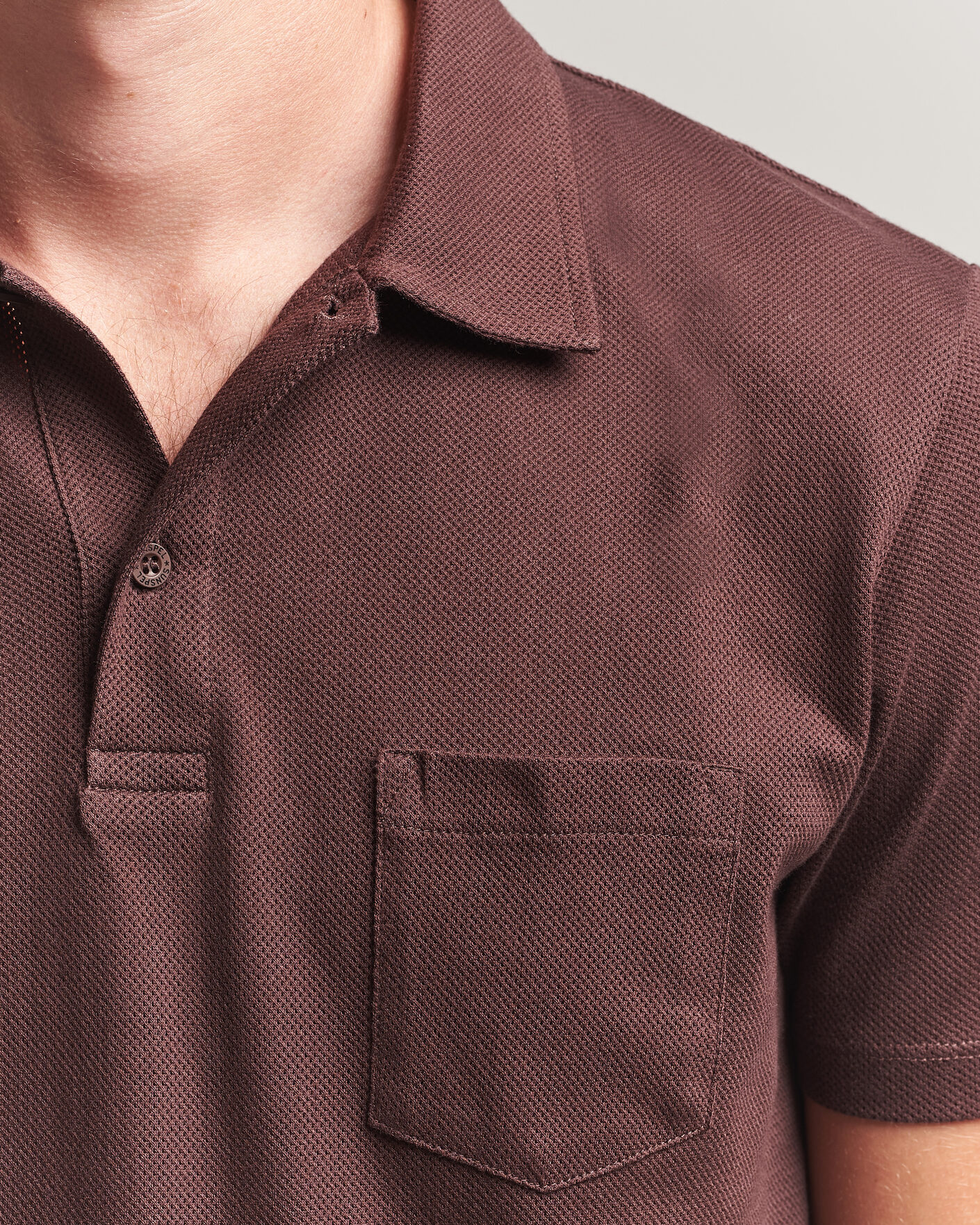 Heren | Polo's | Sunspel | Riviera Polo Shirt Dark Brown