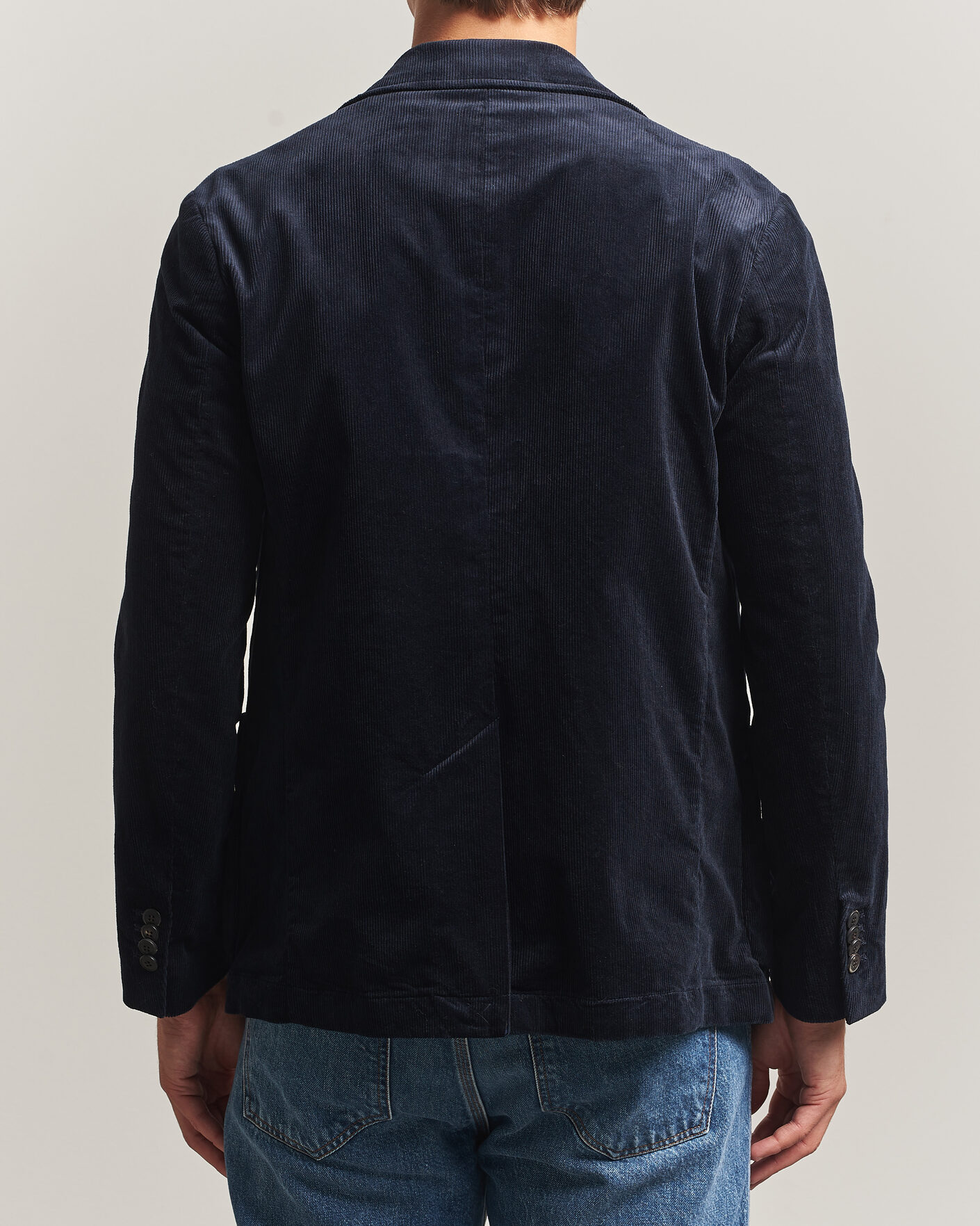 Heren | Blazers | Sunspel | Relaxed Corduroy Blazer Navy