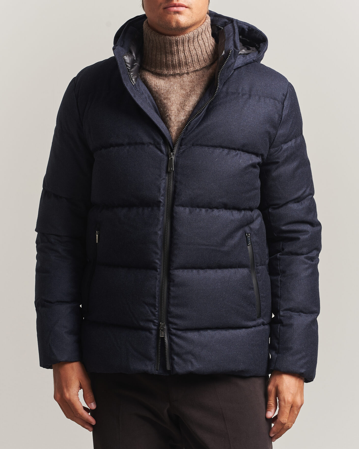 Heren | Jassen | UBR | Concord Jacket Savile Navy Melange Wool