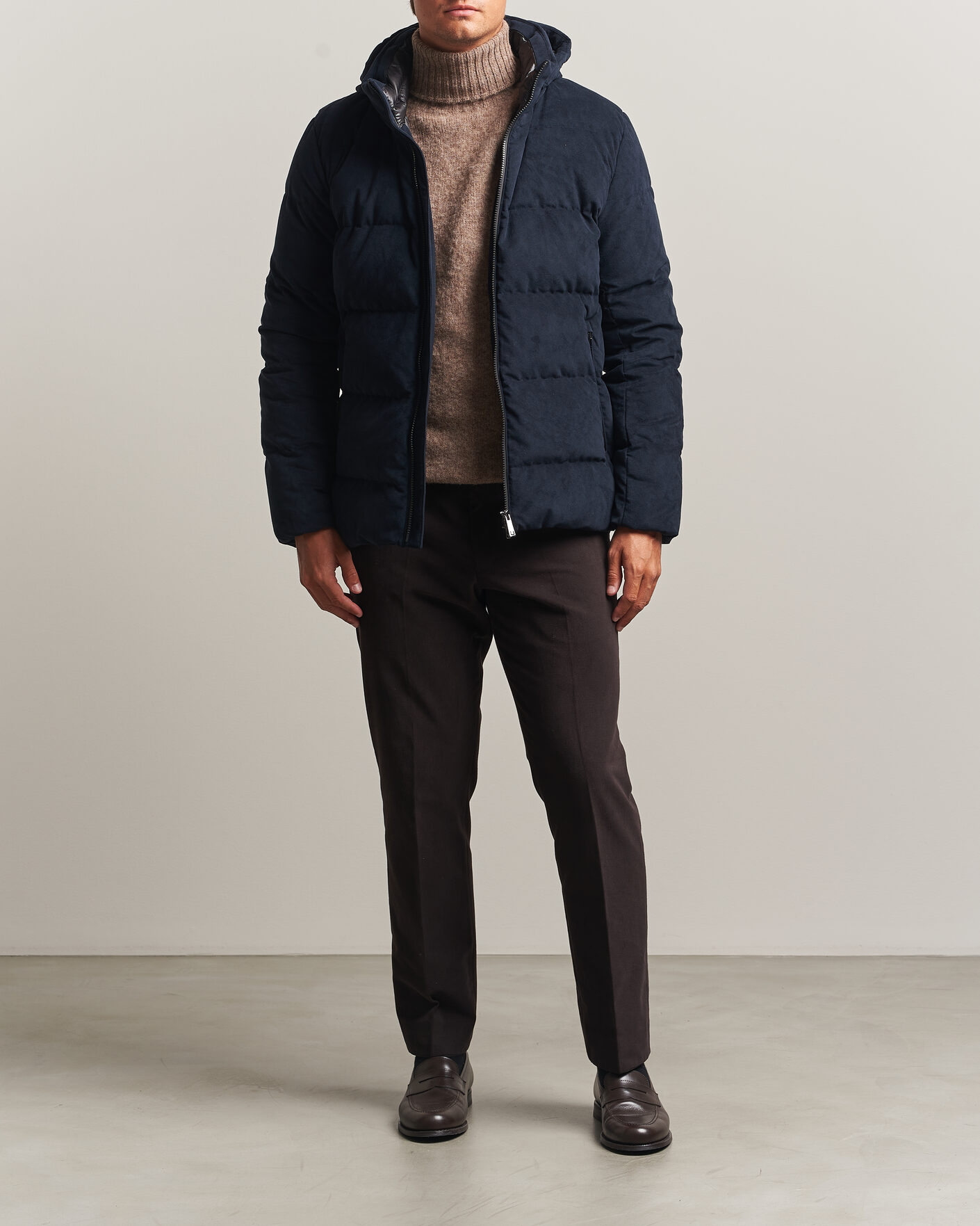 Heren | Jassen | UBR | Concord Jacket Savile Neo Suede Navy
