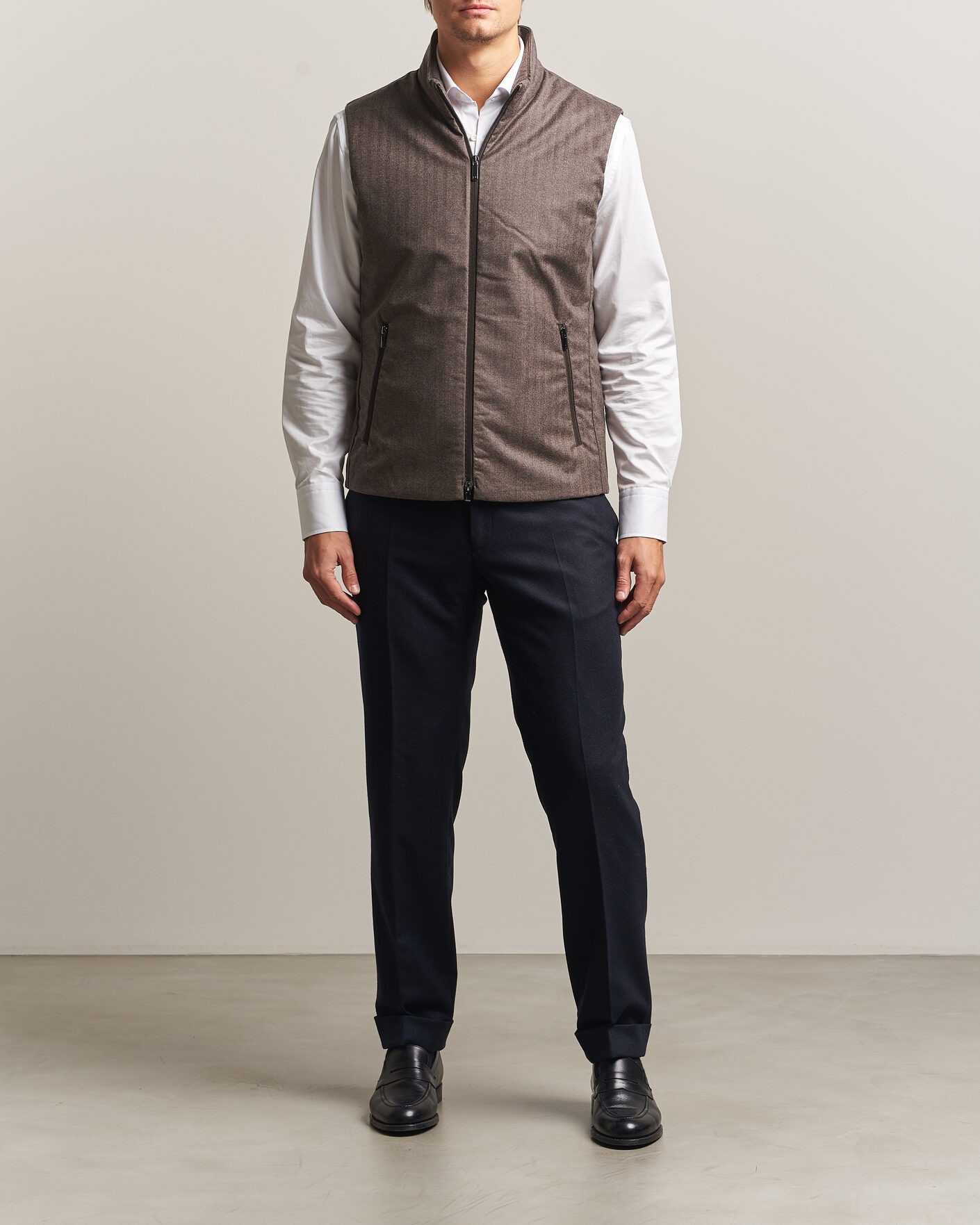 Heren | Gilets | UBR | Raptor Lightweight Vest Savile Brown Herringbone